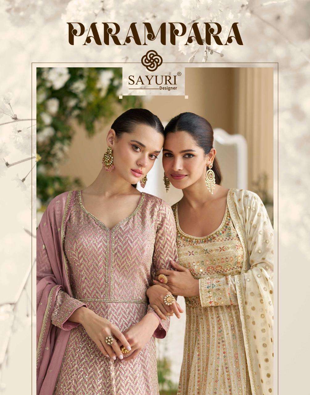 SAYURI PARAMPARA 5806 TO 5808 SERIES PURE GEORGETTE EMBROIDERY DRESSES-00150