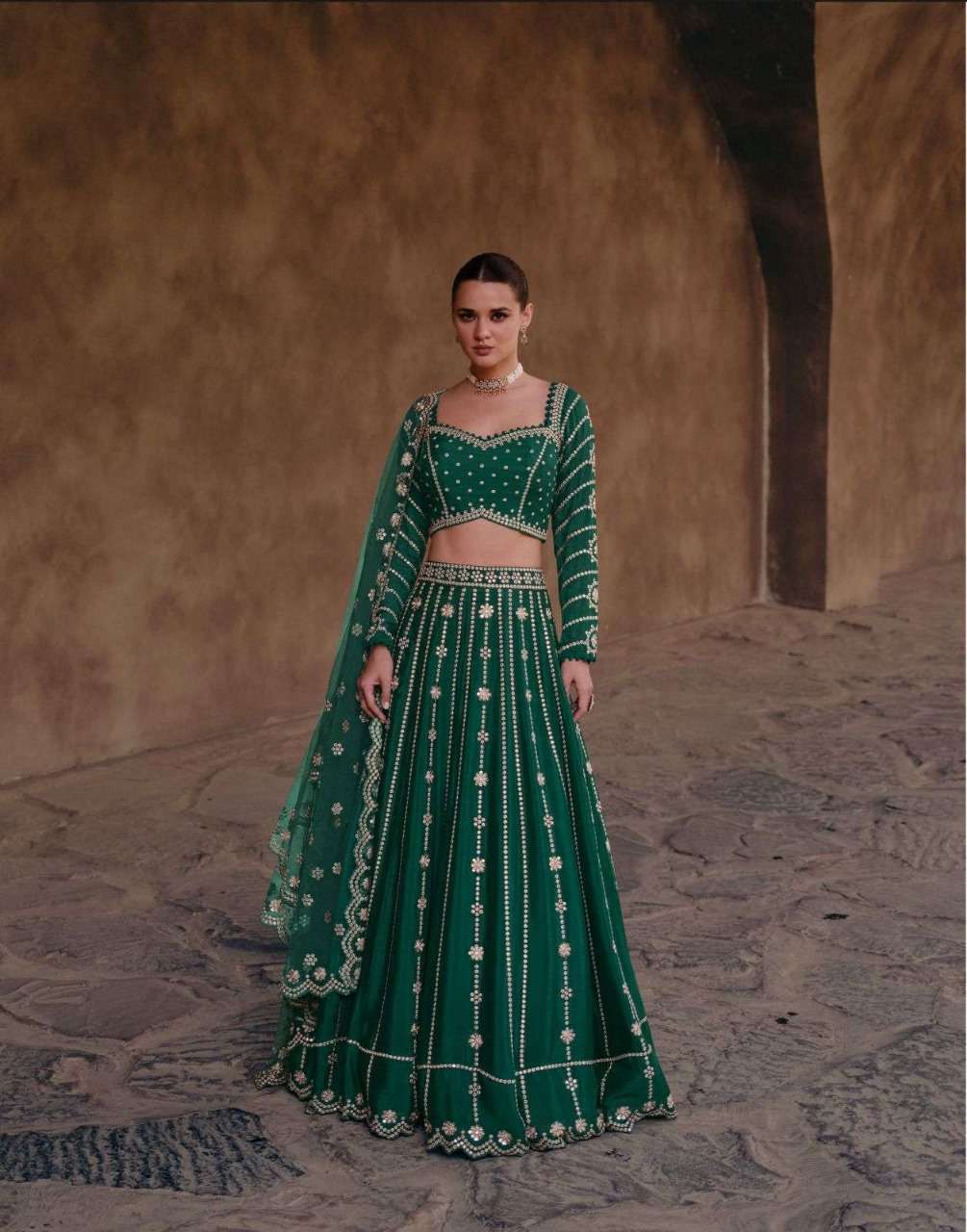 SAYURI RIWAYAT PURE CHINON SILK EMBROIDERY LEHENGA-00150