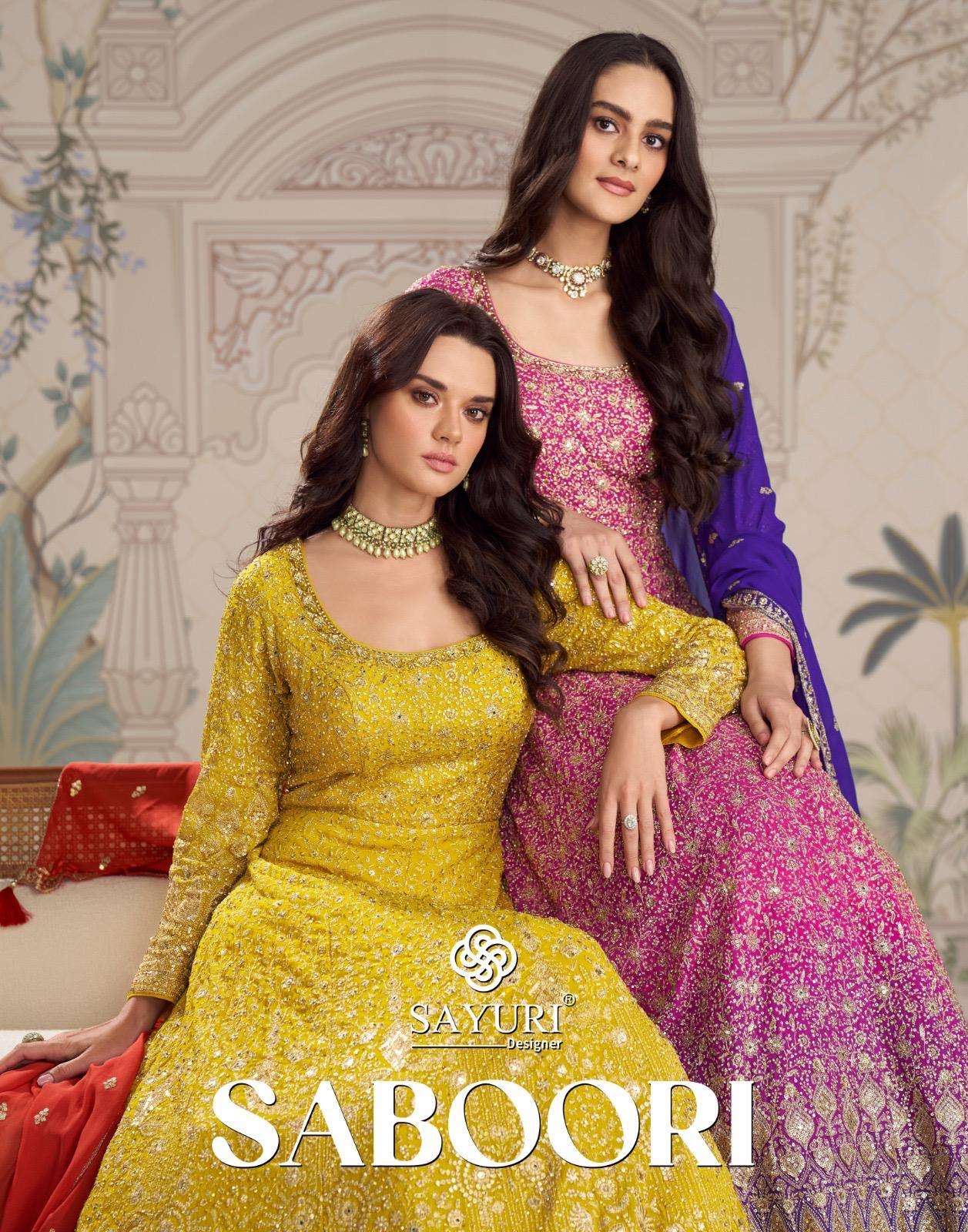 SAYURI SABOORI 10021 TO 10023 SERIES PURE GEORGETTE EMBROIDERY DRESSES-00150