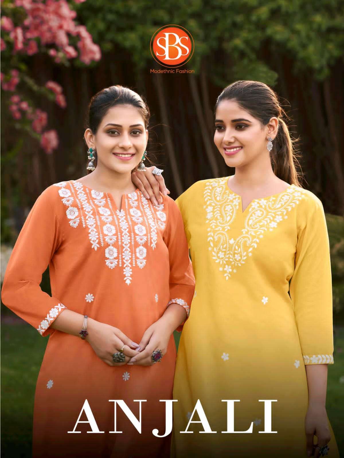 SBS FASHION ANJALI 4335 TO 4338 SERIES PURE COTTON KURTIS-00014
