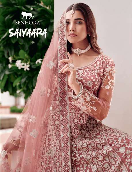 SEHNORA SAIYAARA 3103-A TO 3103-B SERIES PURE NET EMBROIDERY PAKISTANI DRESSES-00035
