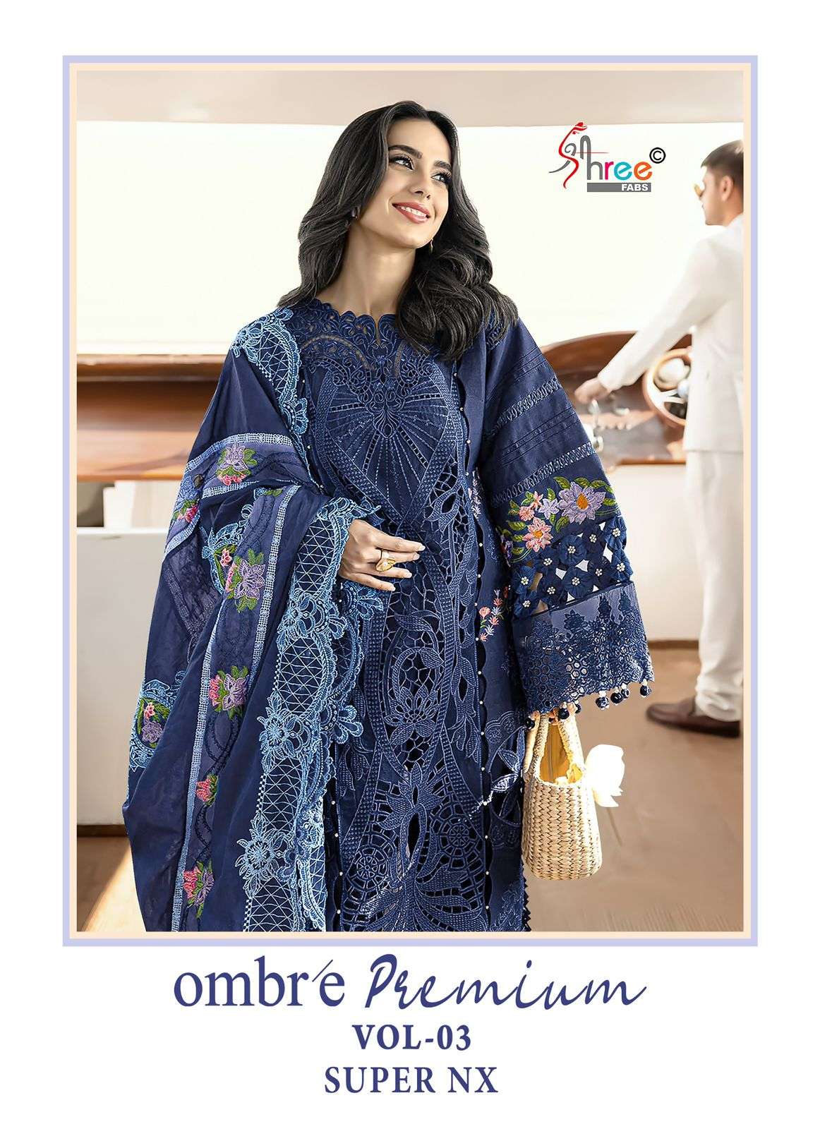 SHREE FAB OMBRE PREMIUM VOL-03 SUPER NX HEAVY EMBROIDERY COTTON PAKISTANI DRESSES-00201