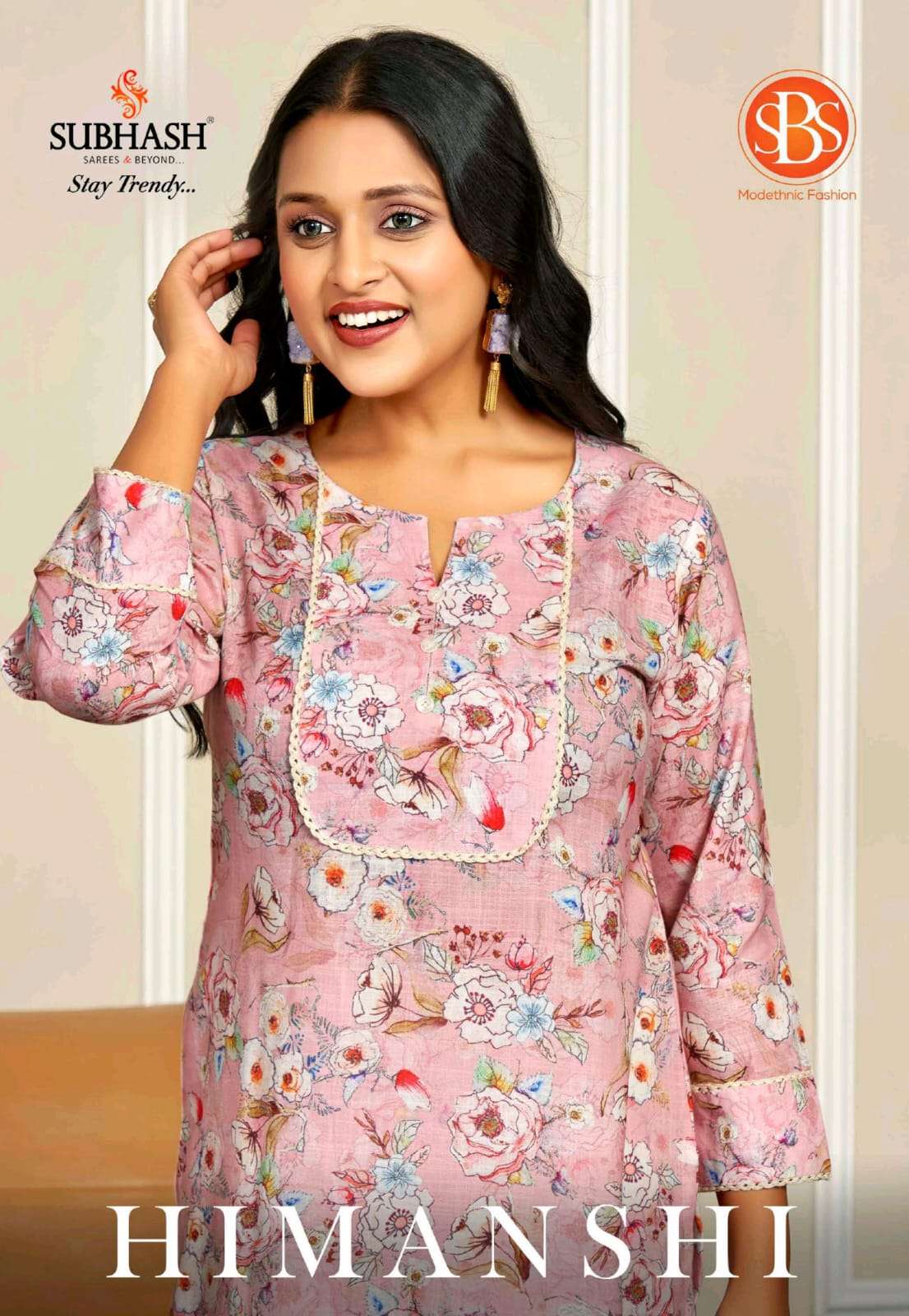SBS FASHION HIMANSHI PURE COTTON EMBROIDERY PRINTED KURTIS-00014