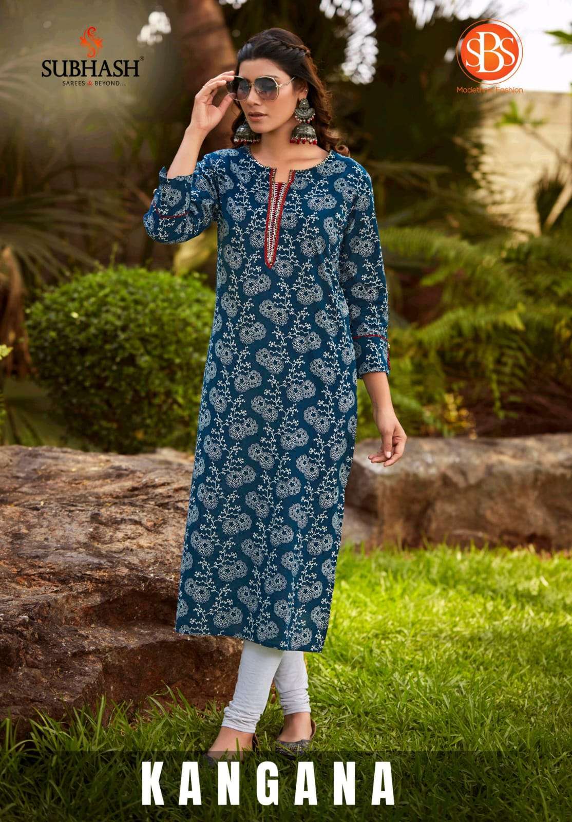 SBS FASHION KANGANA S-4931 TO S-4934 SERIES PURE COTTON EMBROIDERY KURTIS-00014