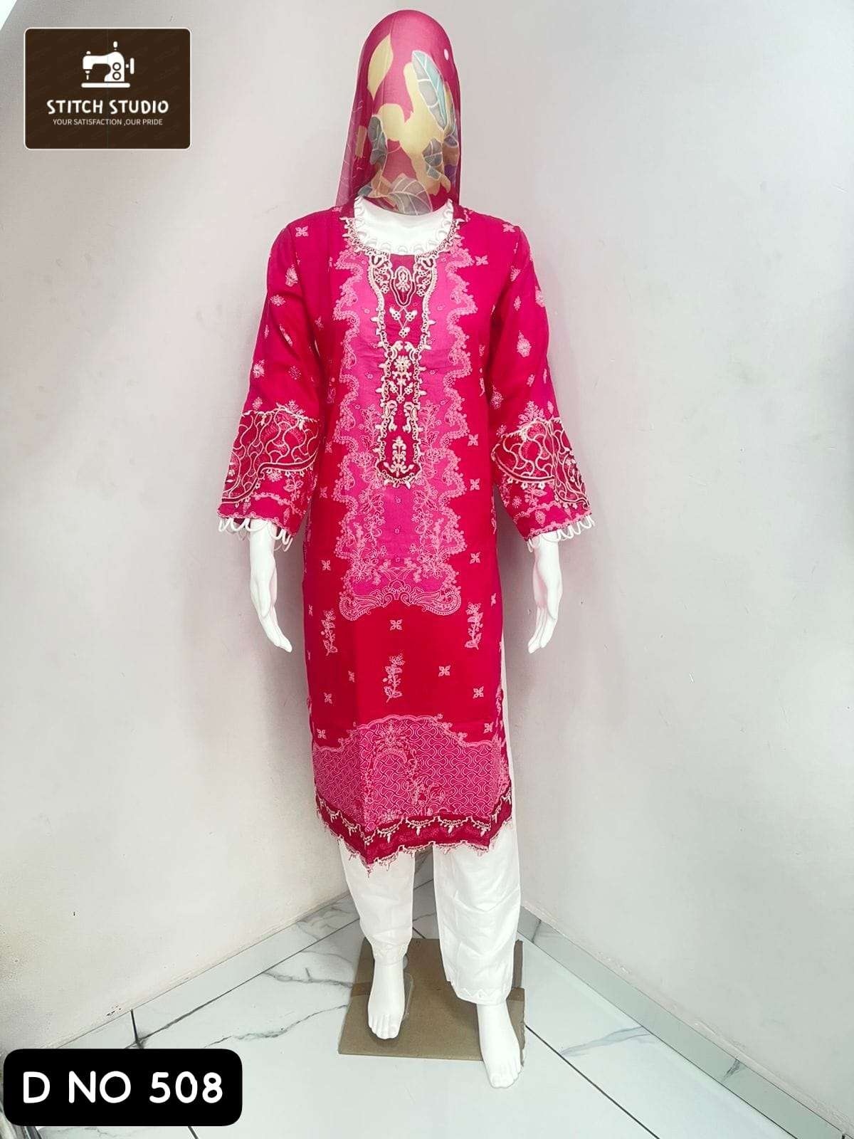 STITCH STUDIO DN-508 & 512 SERIES PURE COTTON EMBROIDERY DRESSES-00400