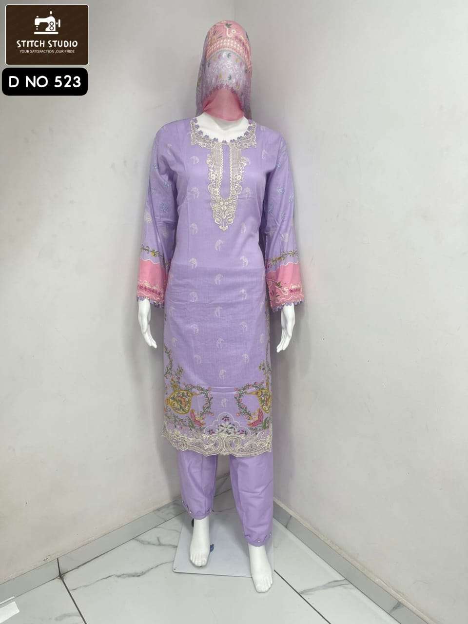 STITCH STUDIO DN-523 & 530 SERIES PURE COTTON EMBROIDERY DRESSES-00400
