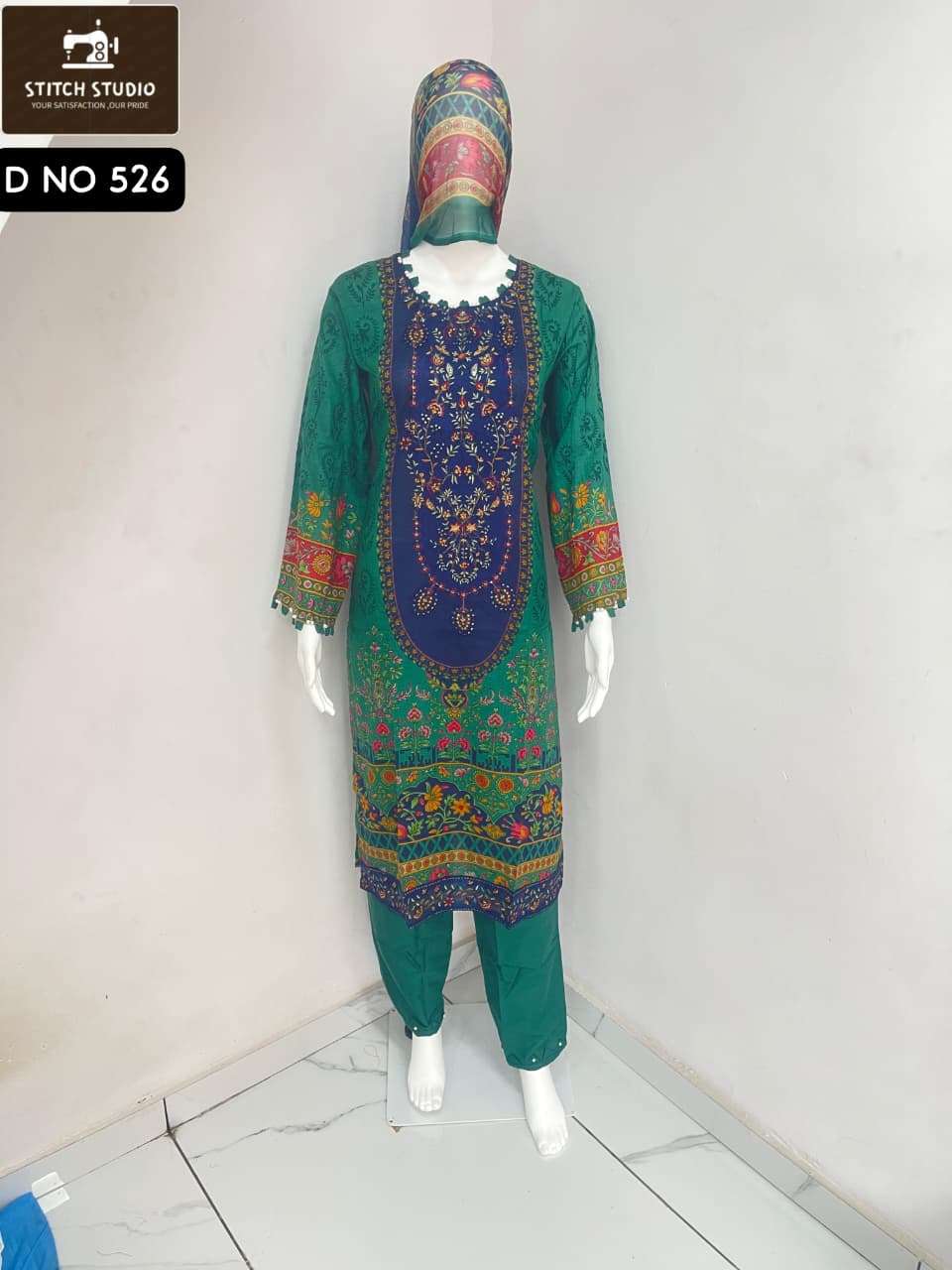 STITCH STUDIO DN-526 & 527 SERIES PURE COTTON EMBROIDERY DRESSES-00400