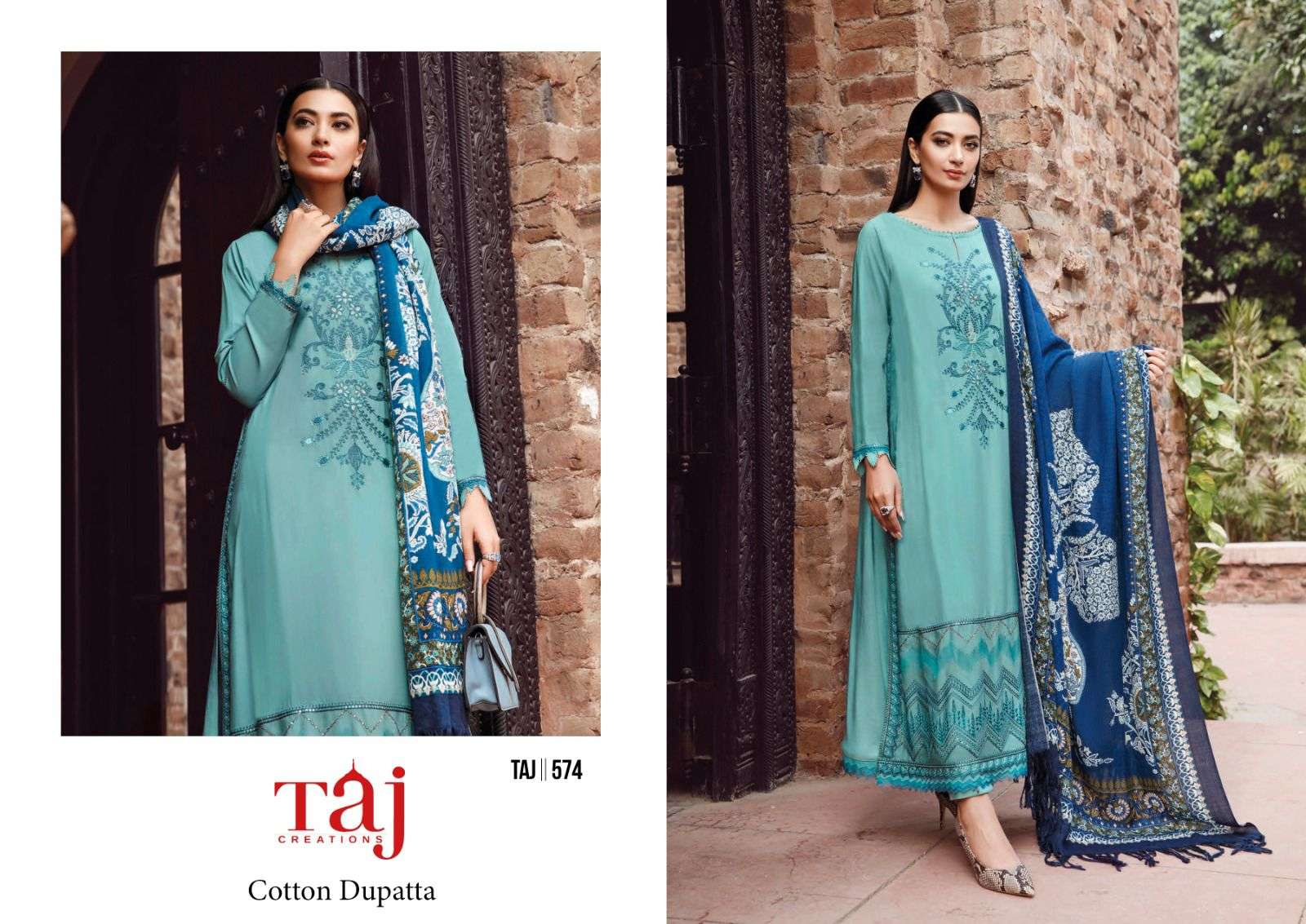 TAJ CREATION 574 PURE VISCOSE RAYON EMBROIDERY PAKISTANI DRESS-00071