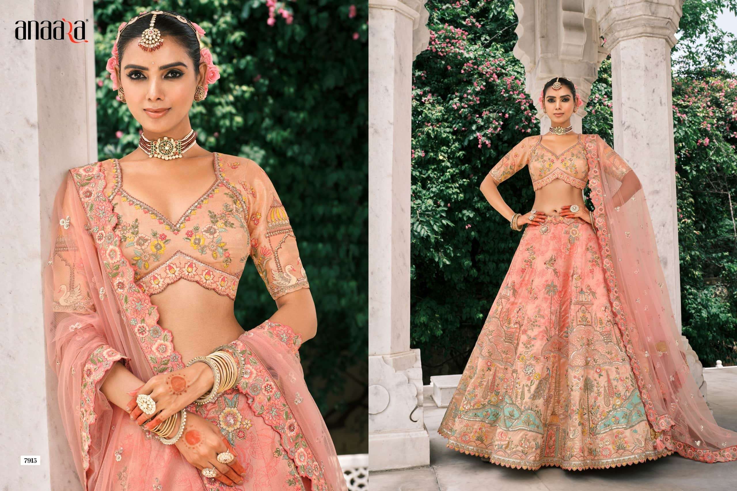 TATHASTU AANARA 7901 TO 7915 SERIES PURE SILK EMBROIDERY LEHENGAS-00137