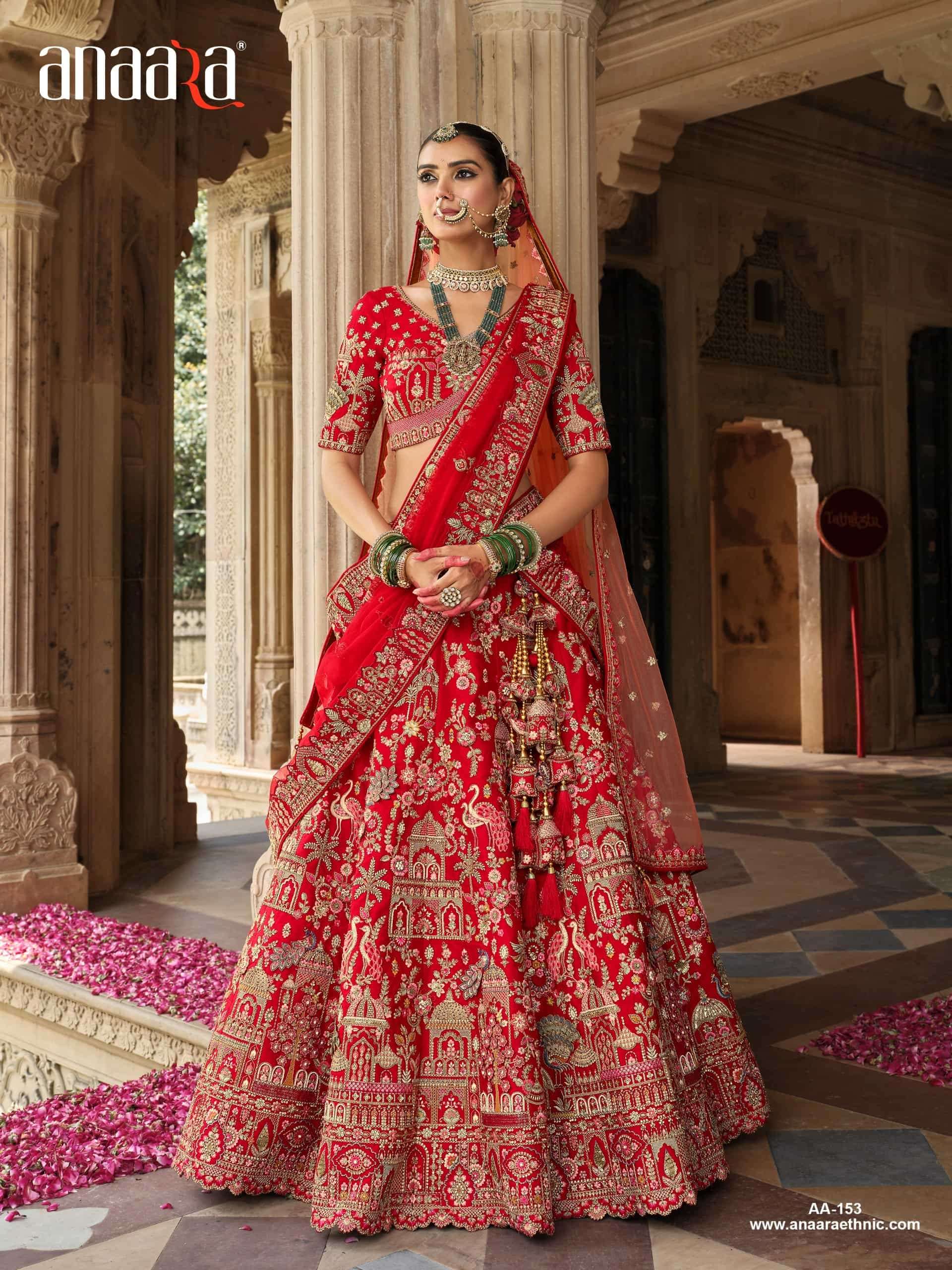 TATHASTU ANAARA BRIDAL WEAR VOL- 02 PURE SILK EMBROIDERY LEHENGAS-00137