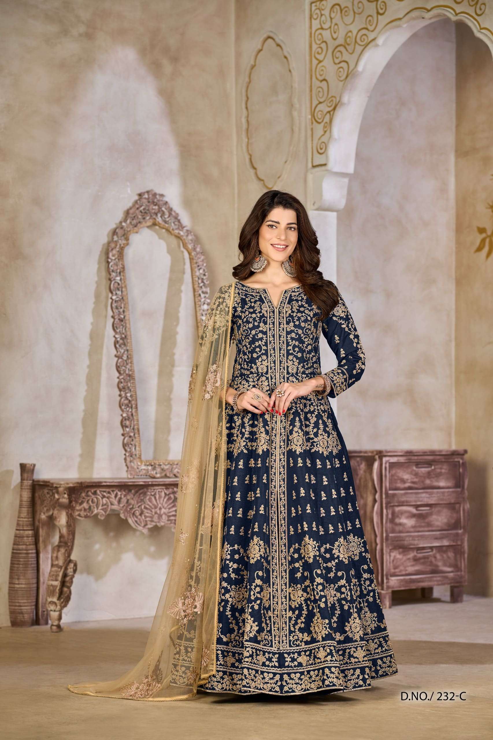 TWISHA AANAYA VOL-232 232-A TO 232-E SERIES PURE ART SILK PAKISTANI DRESSES-00274