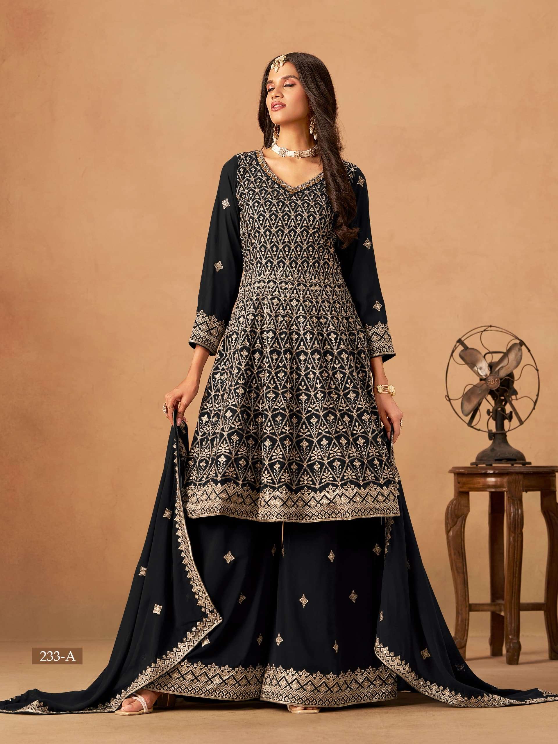 TWISHA AANAYA VOL-233 233-A TO 233-D SERIES PURE FAUX GEORGETTE  PAKISTANI DRESSES-00274