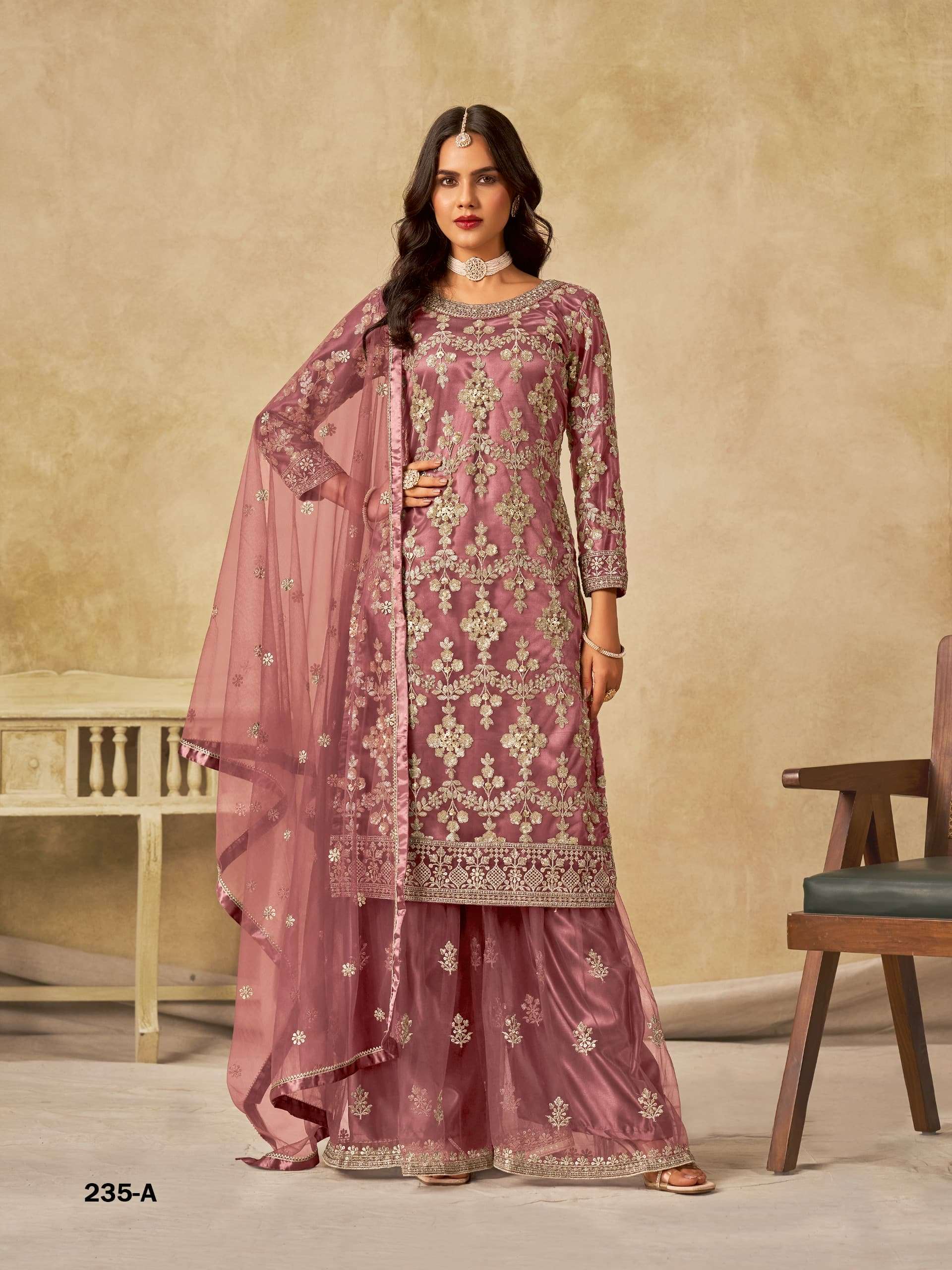 TWISHA AANAYA VOL-235 235-A TO 235-D SERIES PURE NET PAKISTANI DRESSES-00274