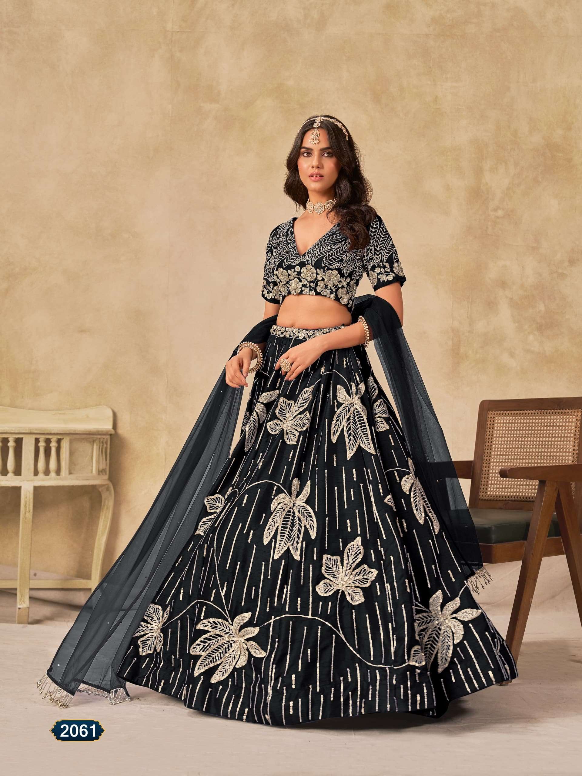 TWISHA MEHVISH VOL-26 2061 TO 2064 SERIES PURE SILK LEHENGAS-00274