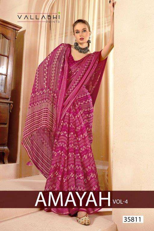 VALLABHI PRINTS AMAYAH VOL-4 35811 TO 35816 SERIES GEORGETTE PRINTED SAREES-00307