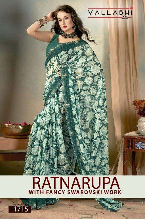 VALLABHI PRINTS RATNARUPA 1715 TO 1720 SERIES PURE GEORGETTE PRINTED SAREES-00307
