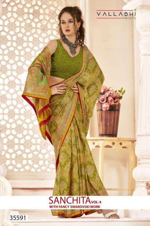 VALLABHI PRINTS SANCHITA-04 35591 TO 35596 SERIES PURE FANCY PRINTED SAREES-00307