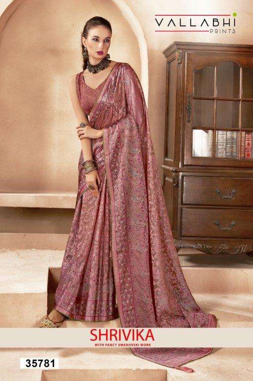 VALLABHI PRINTS SHRIVIKA 35781 TO 35786 SERIES PURE BRASSO PRINTED SAREES-00307 