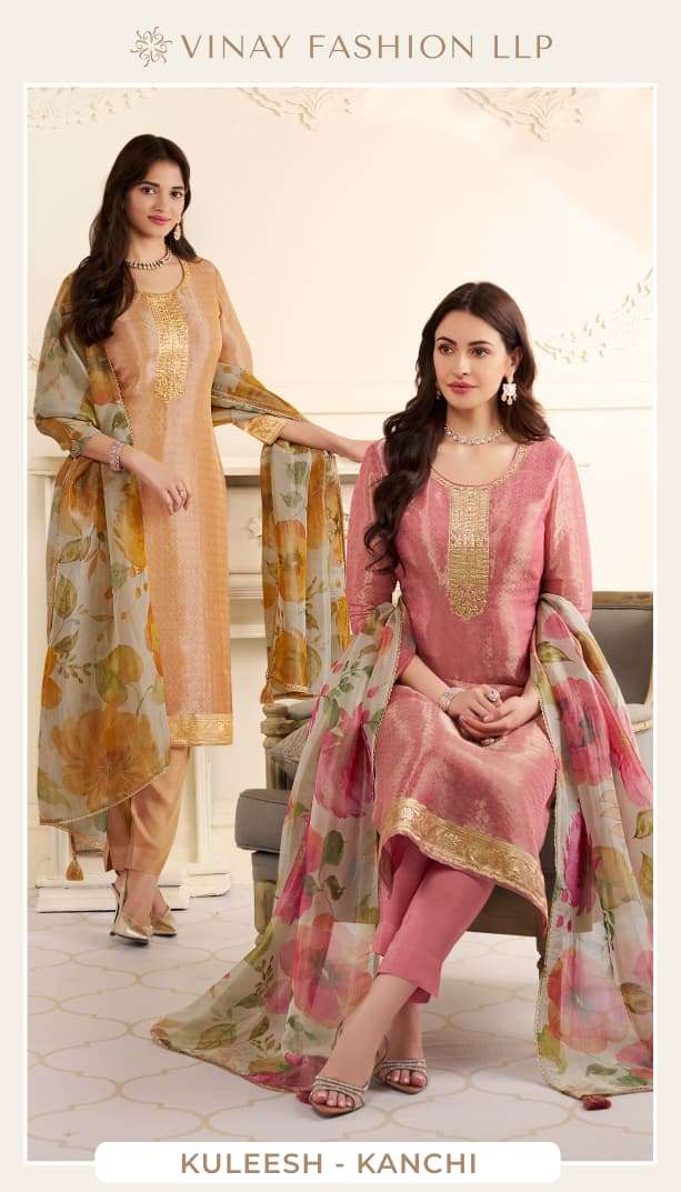 VINAY FASHION KULEESH KANCHI 76201 TO 76204 SERIES PURE SILK HANDWORK DRESSES-00025
