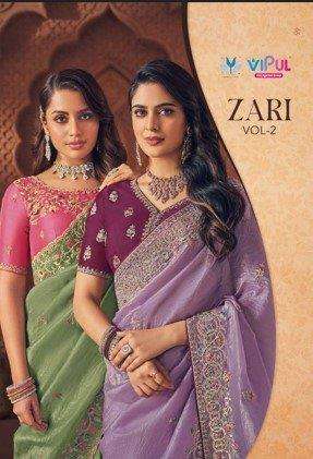 VIPUL ZARI VOL-2 90603 TO 90609 SERIES PURE ORGANZA SAREES-00025