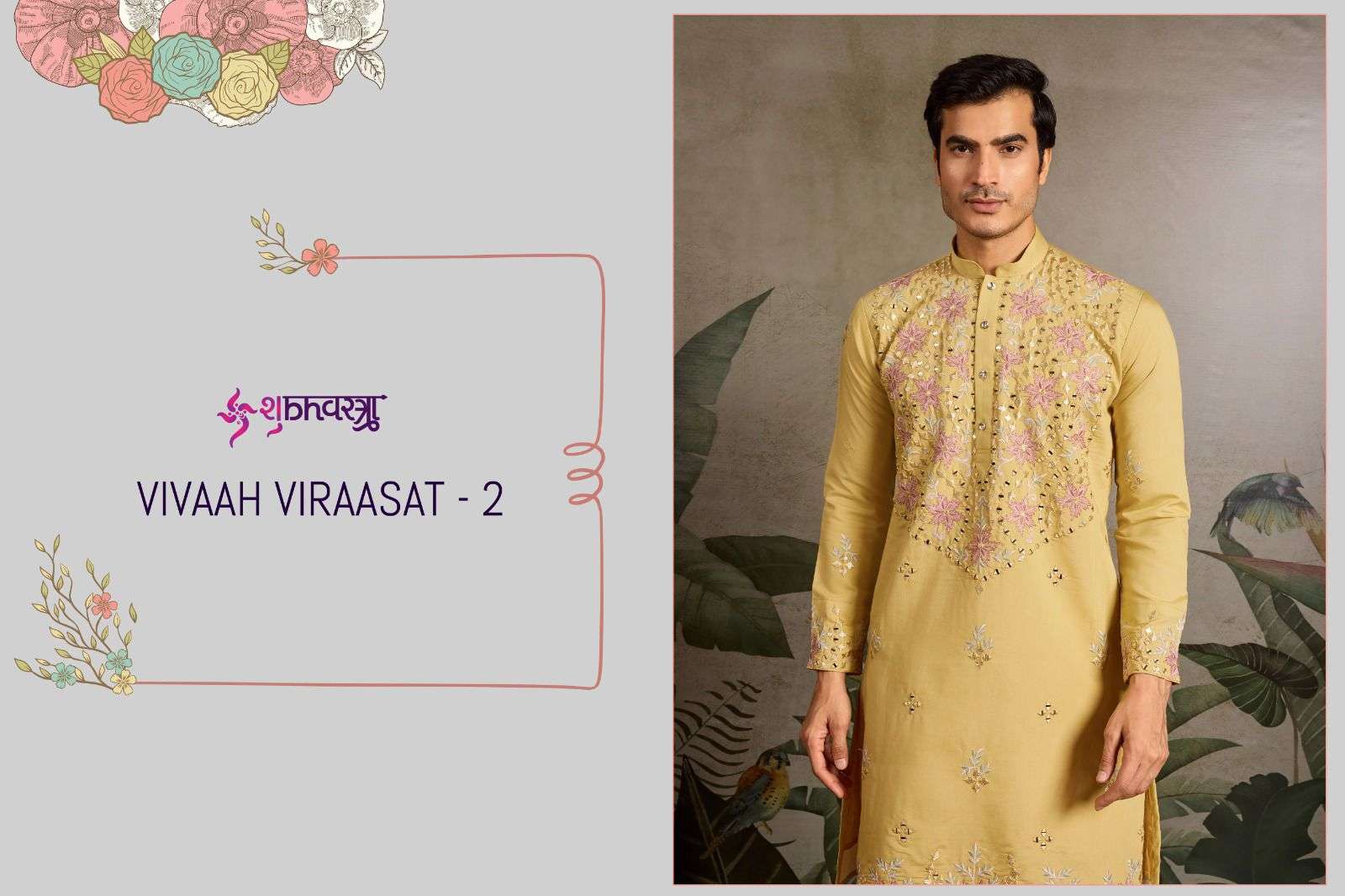 VIVAAH VIRAASAT VOL-2 61381 TO 61386 PURE VISCOSE SILK EMBROIDERY KURTAS-00278