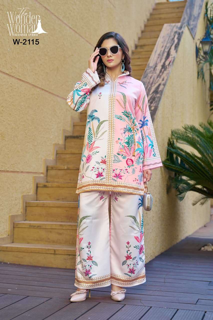 WW-2115 BY ASLIWHOLESALE DESIGNER PURE IMPORTED SATIN PAKISTANI CO-ORD SET-00028