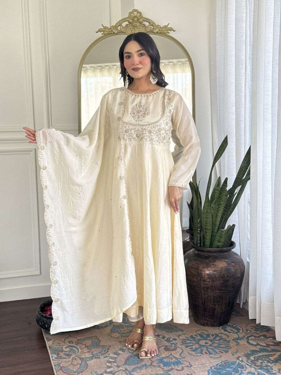 YASHVI NX BY ASLIWHOLESALE DESIGNER PURE VICHITRA SILK EMBROIDERY DRESSES-00264