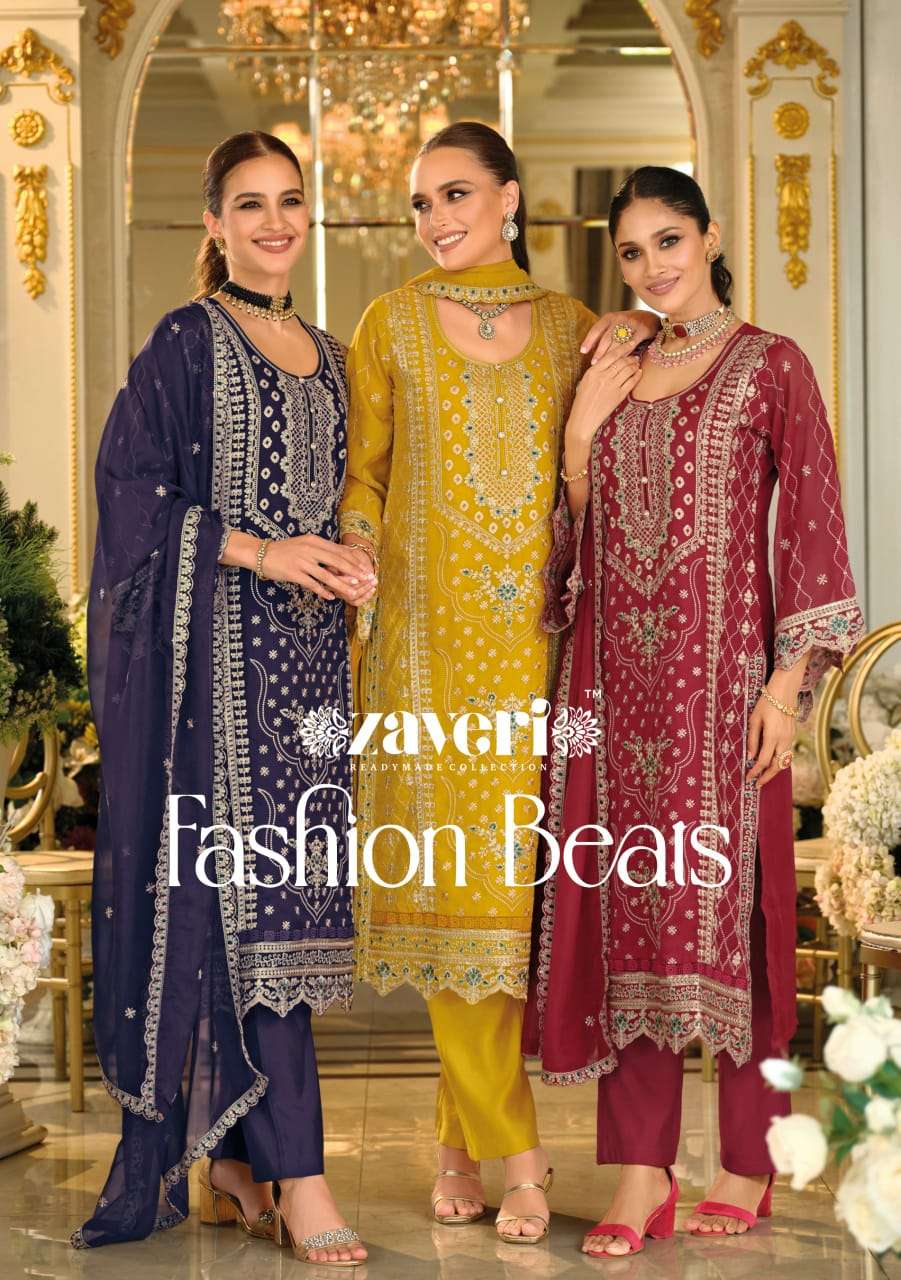 ZAVERI FASHION BEATS 1895 TO 1897 SERIES PURE ORGANZA EMBROIDERY DRESSES-00289