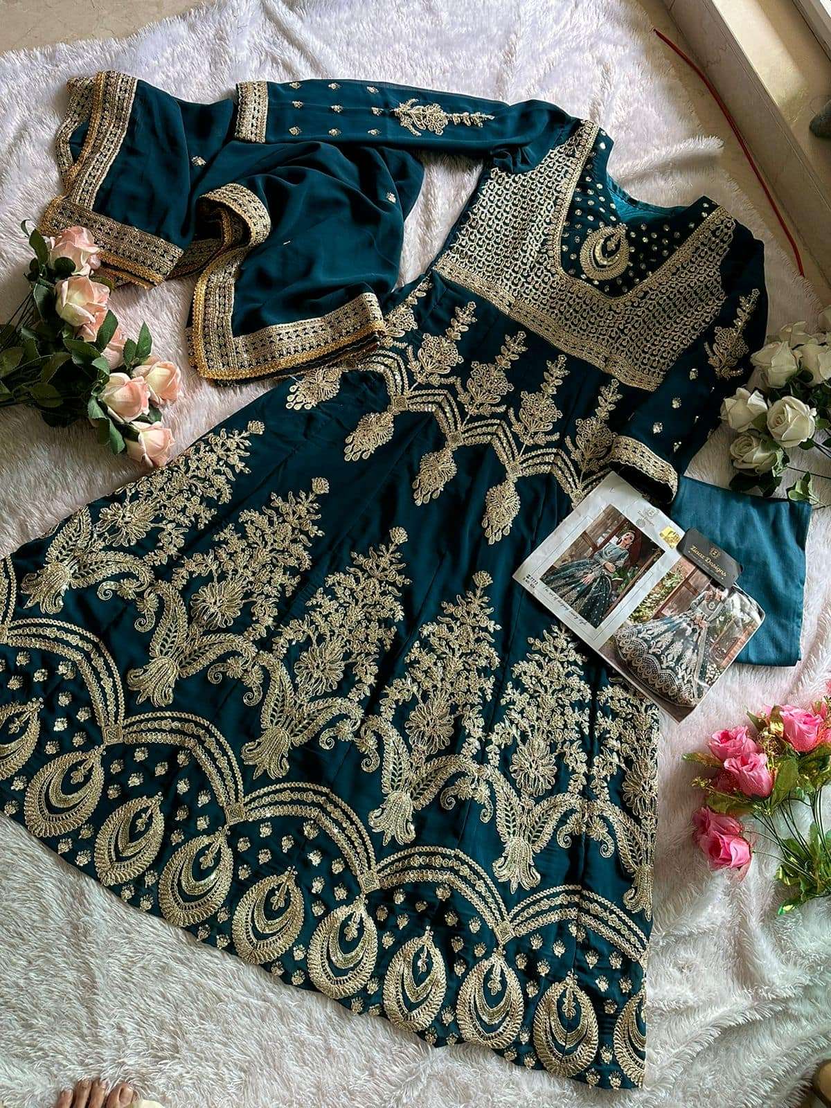 ZIAAZ 424 HEAVY GEORGETTE EMBROIDERY PAKISTANI DRESS-00201