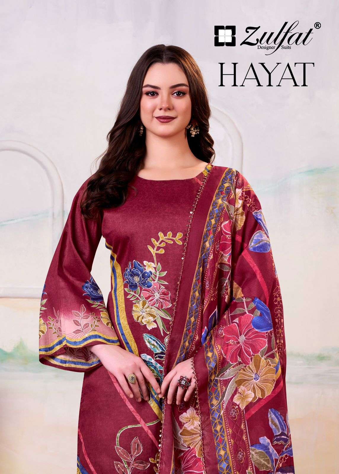 ZULFAT HAYAT 681-001 TO 681-004 SERIES PURE COTTON PRINTED PAKISTANI DRESSES-00201
