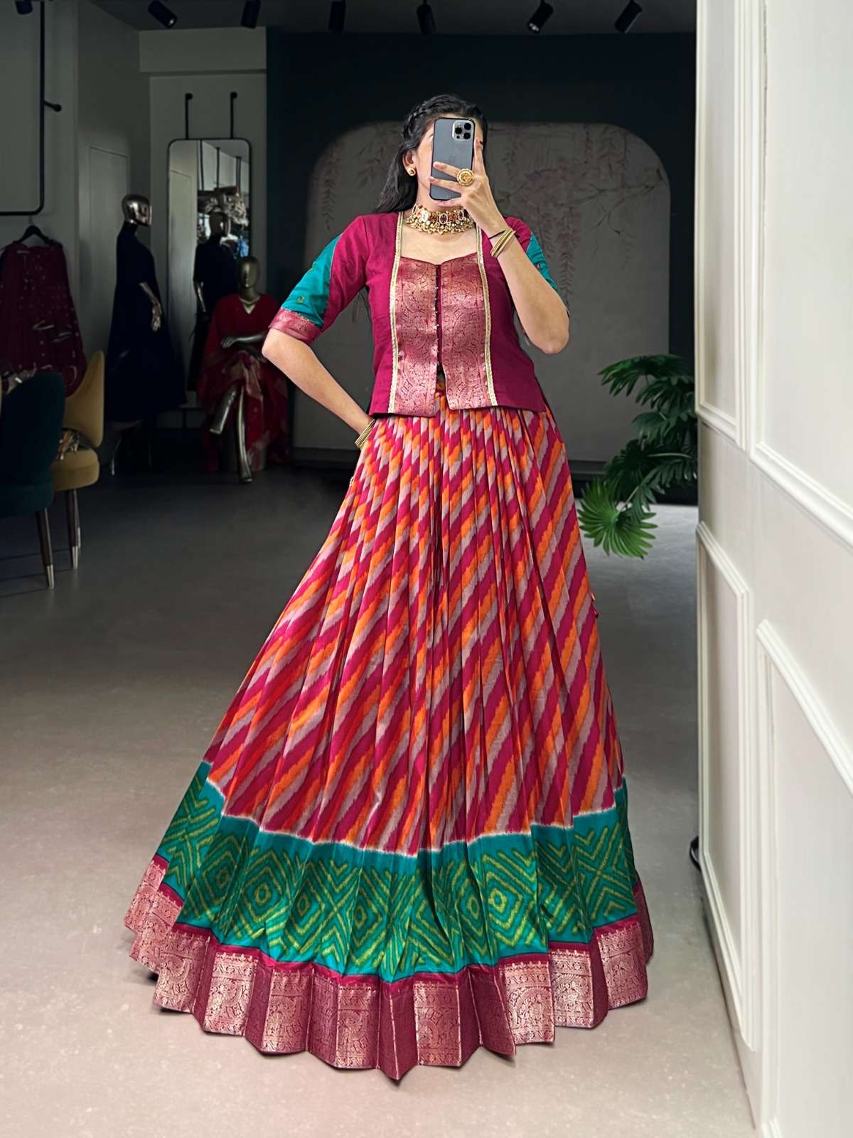 1107 COLOUR BY ASLIWHOLESALE DESIGNER PURE SILK LEHENGAS-00195