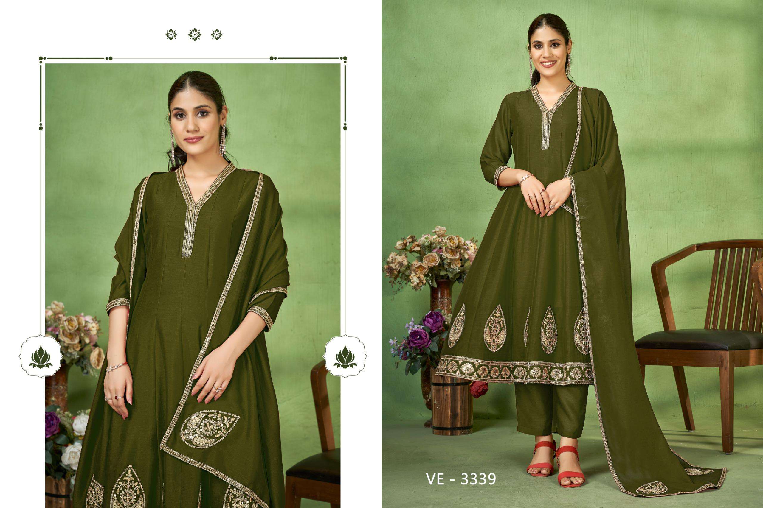 3338 TO 3340 SERIES BY ASLIWHOLESALE DESIGNER PURE VICHITRA EMBROIDERY DRESSES-00014