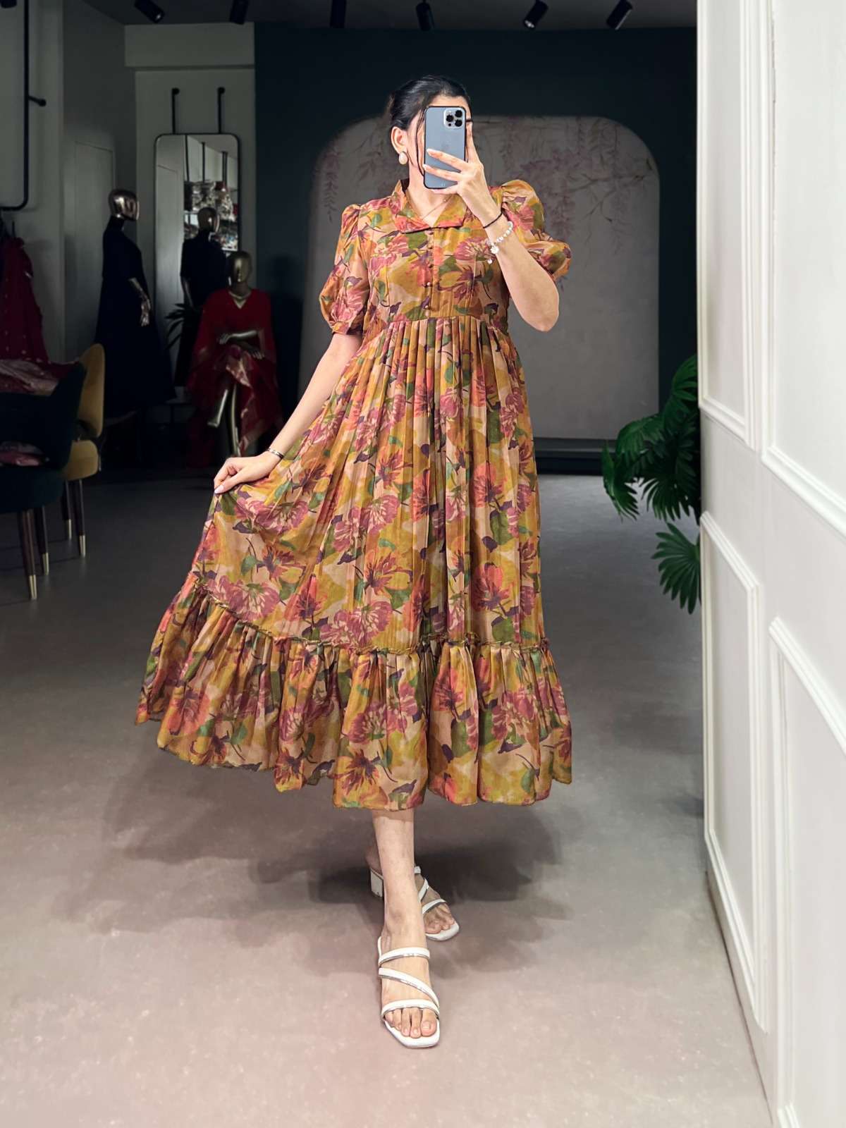 4505 COLOUR BY ASLIWHOLESALE DESIGNER PURE ORGANZA PRINTED GOWNS-00195