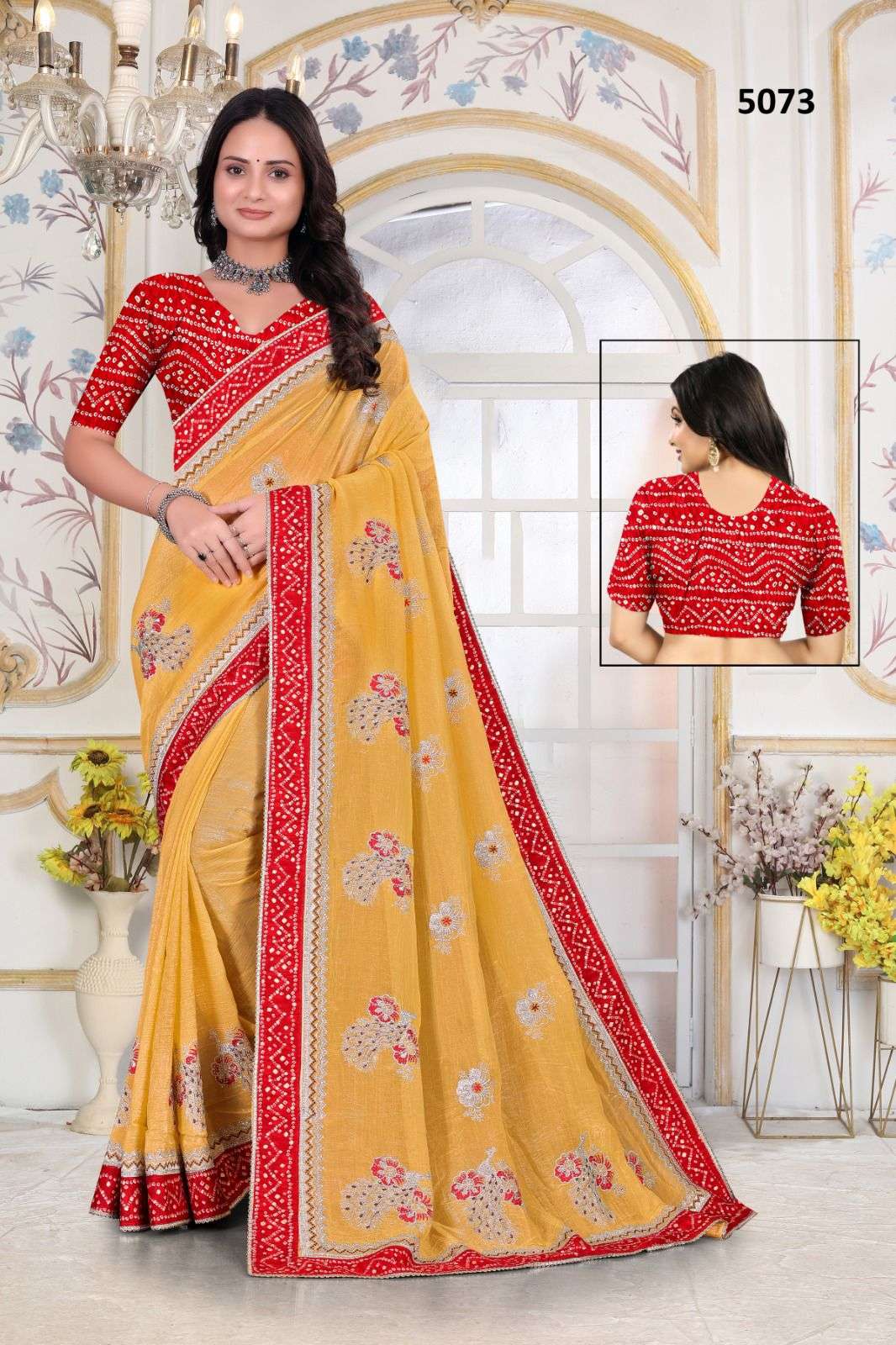 5073 COLOUR BY ASLIWHOLESALE DESIGNER PURE FANCY EMBROIDERY SAREES-00103