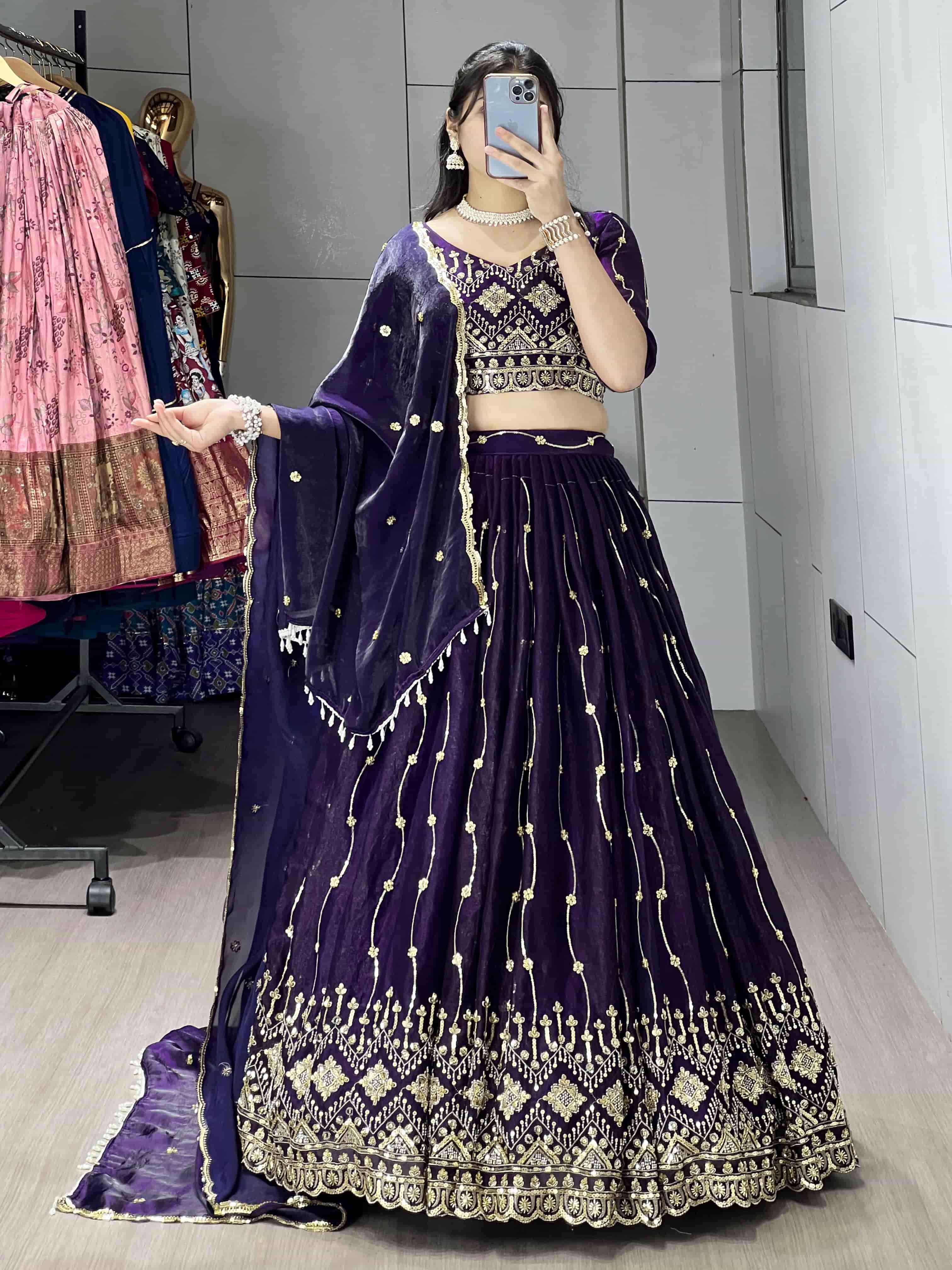 8115 COLOUR BY ASLIWHOLESALE DESIGNER PURE SATIN EMBROIDERY LEHENGAS-00135