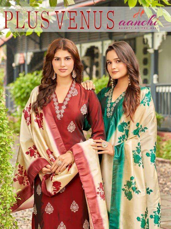 AANCHI VENUS PURE RANGEELA SILK EMBROIDERY DRESSES-00286