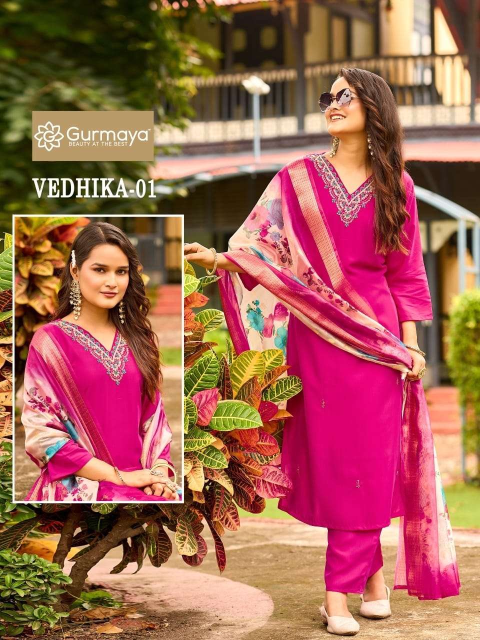 AANCHI VEDHIKA-1 TO 3 SERIES PURE RANGEELA SILK EMBROIDERY DRESSES-00286