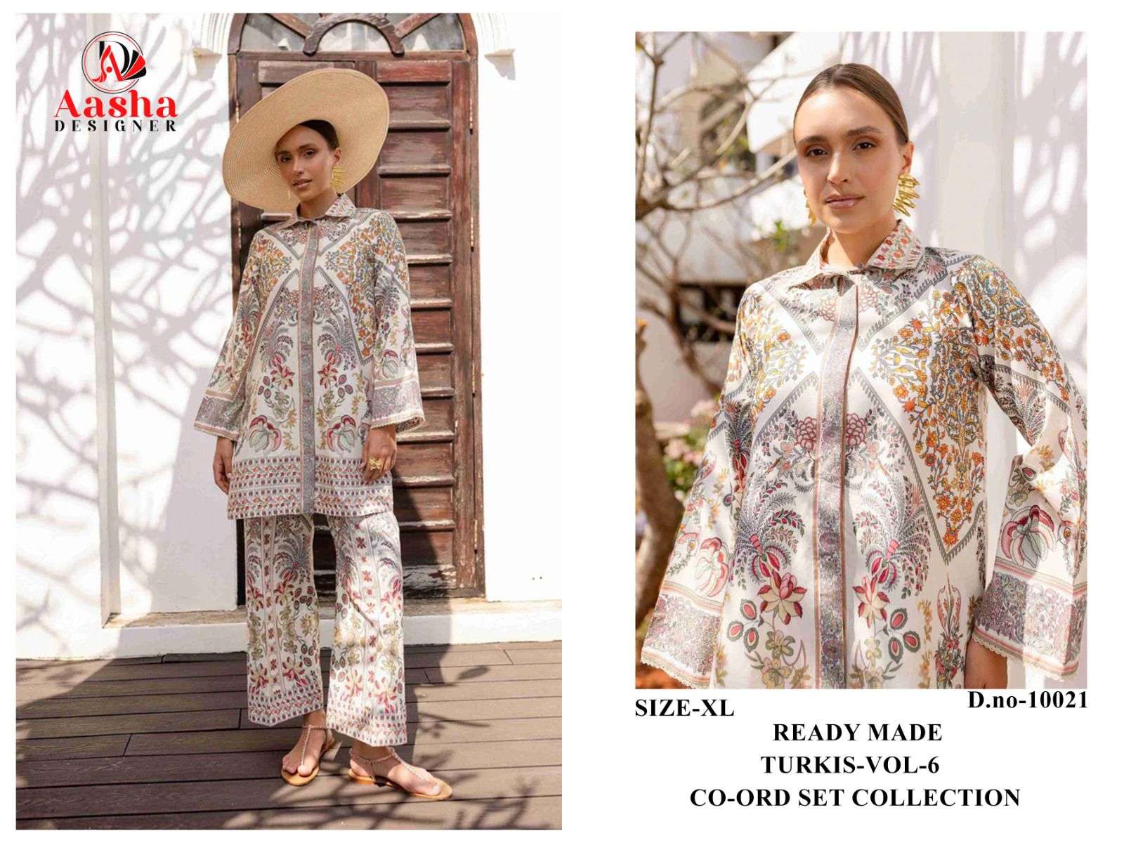 AASHA DESIGNER TURKISH VOL-06 PURE SATIN PRINTED PAKISTANI CO-ORD SET-00011