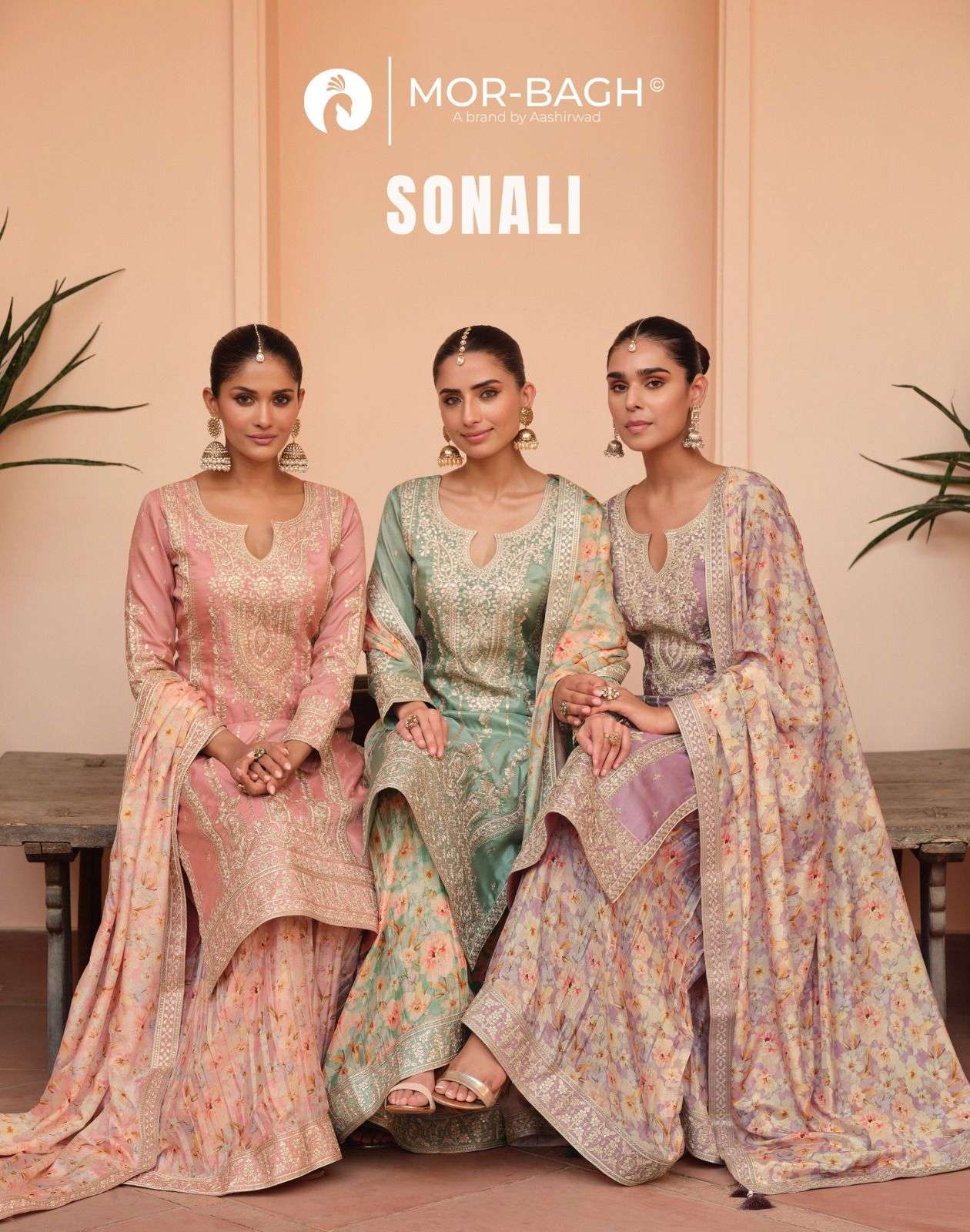 AASHIRWAD CREATION SONALI 10447 TO 10450 SERIES PURE SILK DRESSES-00150