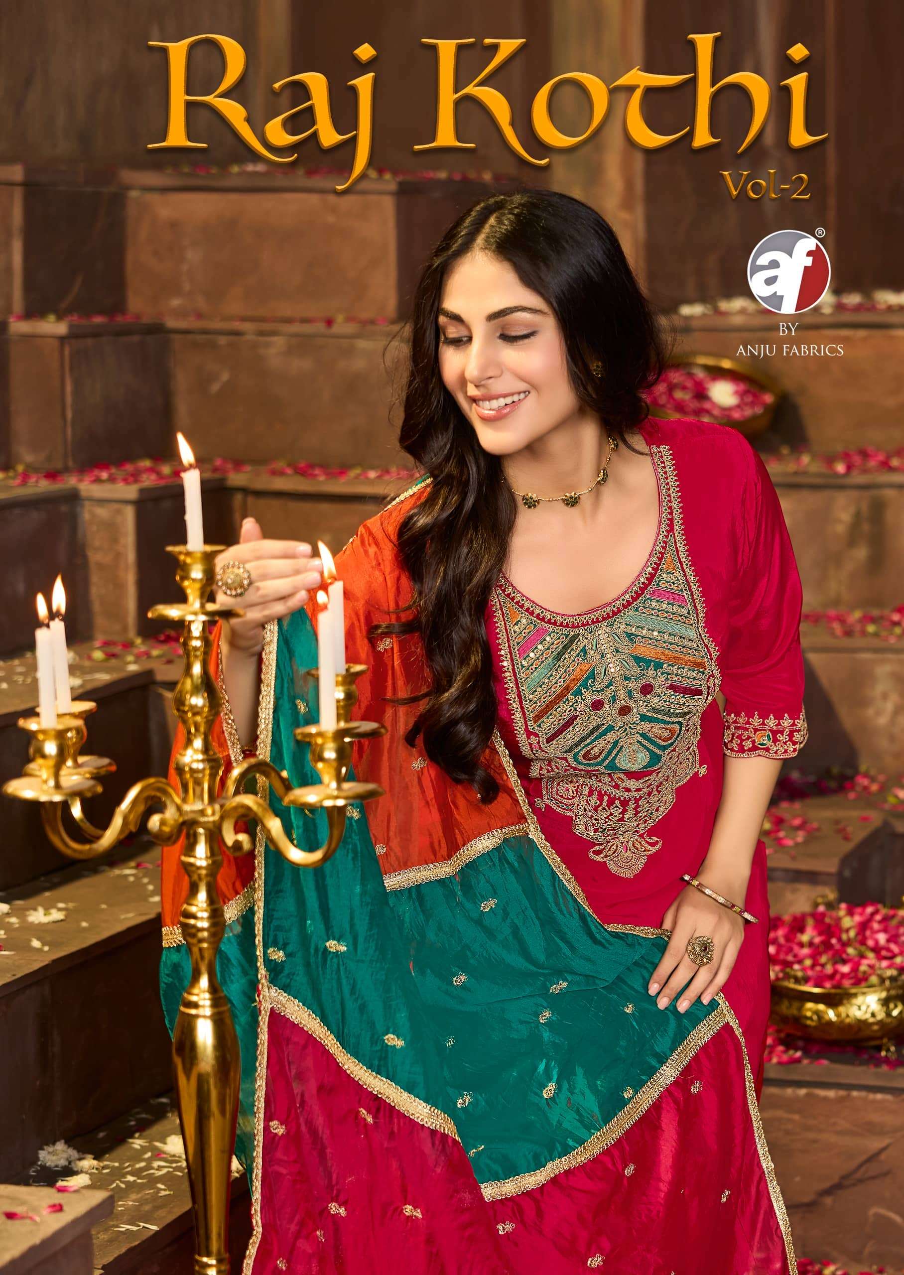 ANJU FABRIC RAJ KHOTI VOL-01 4271 TO 4276 SERIES PURE NATURAL CREPE DRESSES-00140