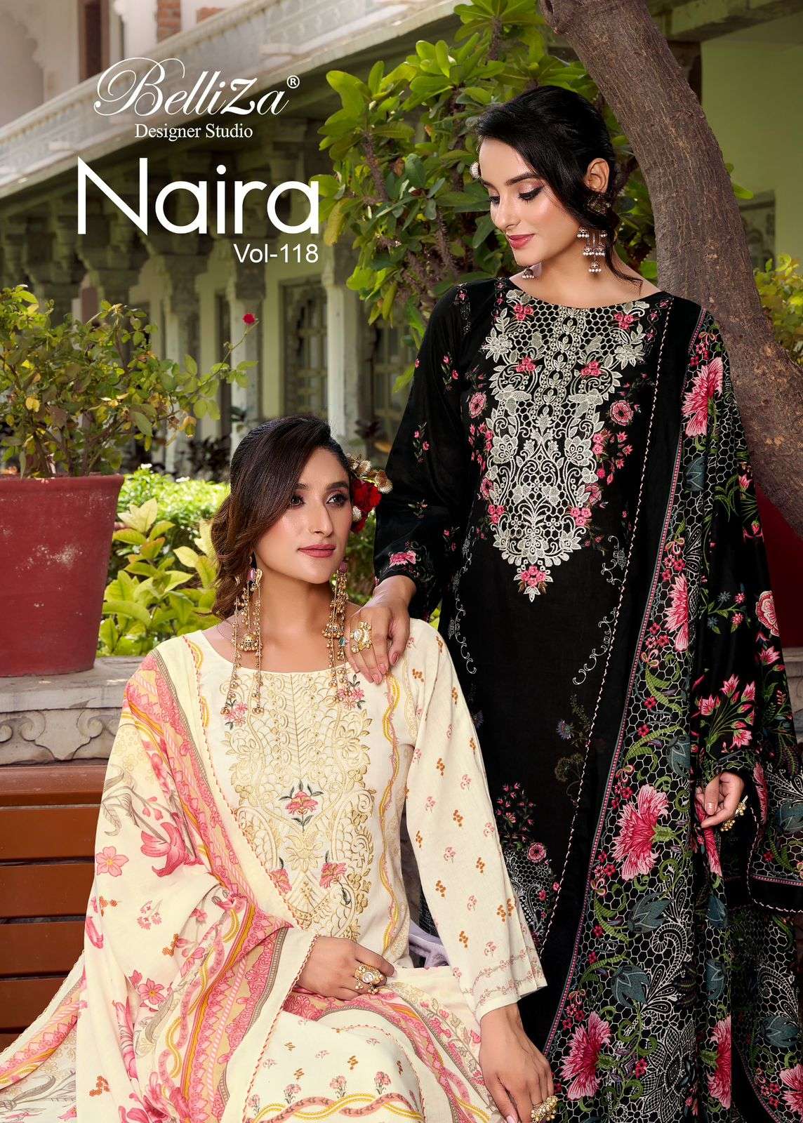 BELLIZA NAIRA VOL-118 903-001 TO 903-008 SERIES PURE COTTON PRINTED PAKISATNI DRESSES-00201