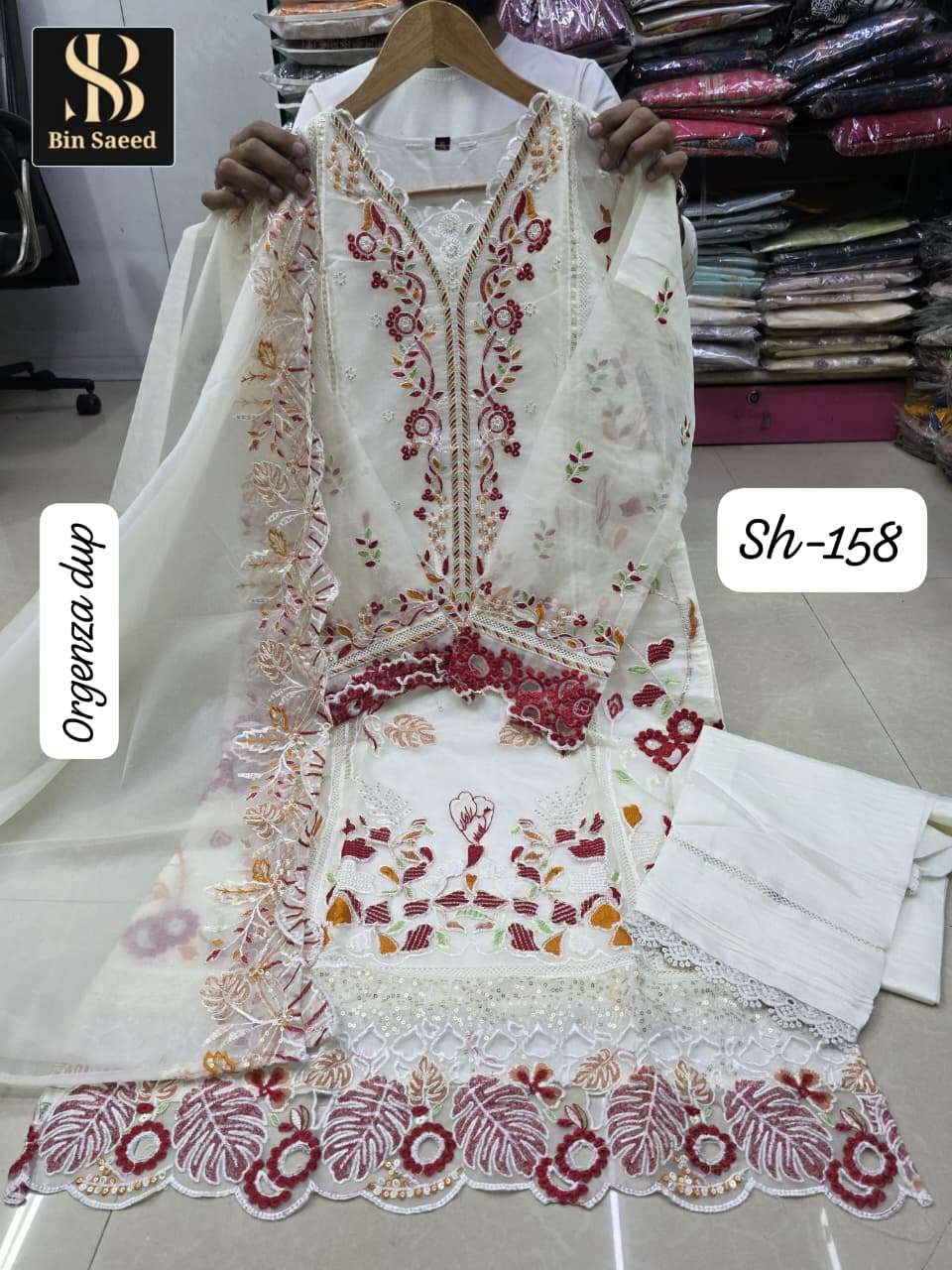 BIN SAEED SH-158 BY ALIWHOLESALE DESIGNER PURE COTTON EMBROIDERY DRESSES-00272