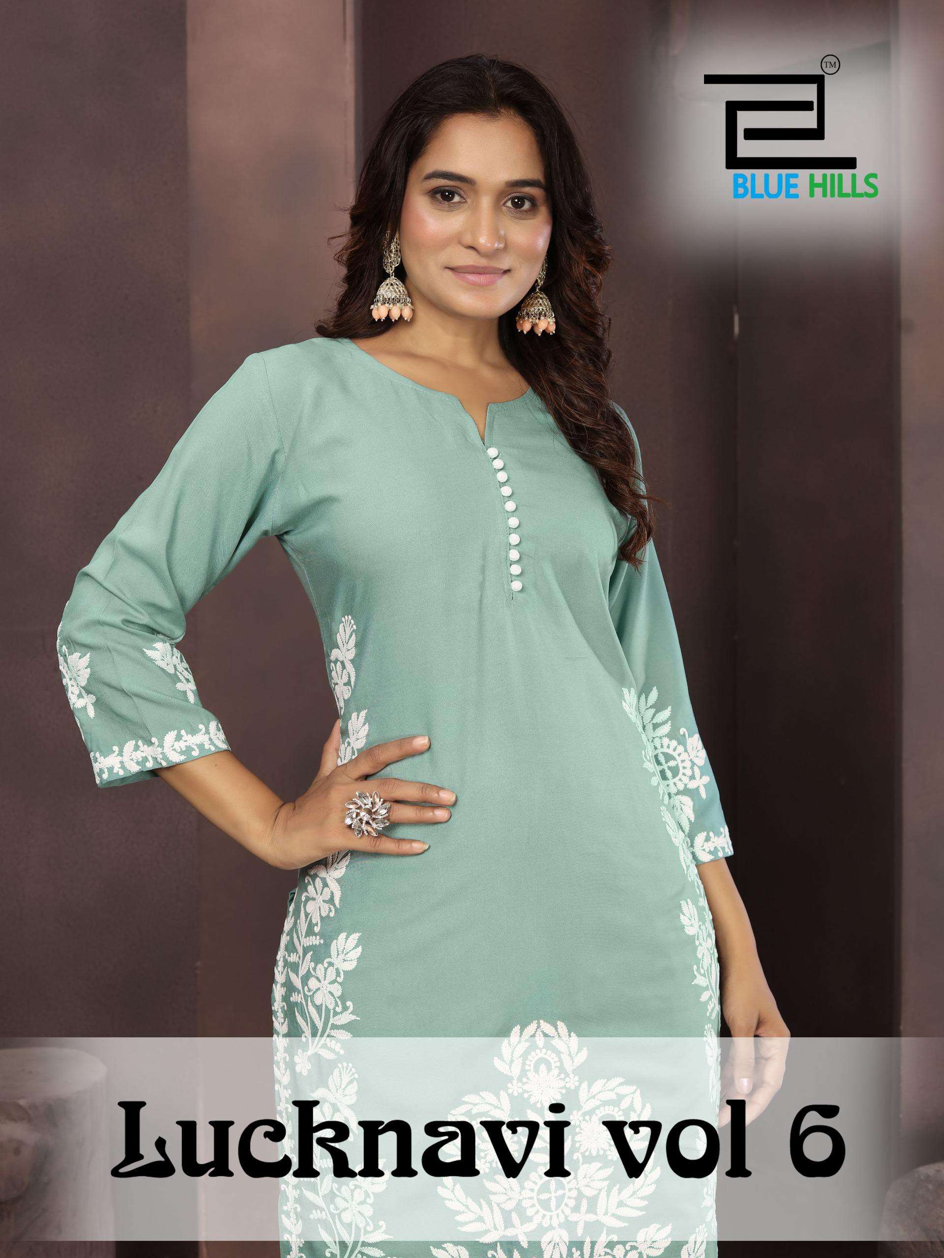 BLUE HILLS LUCKNAVI VOL-6 5001 TO 5004 SERIES PURE RAYON CO-ORD SET-00099