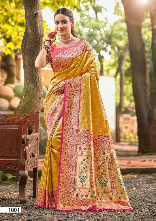 BUNAWAT DEVYANI SILK VOL-6 1001 TO 1006 SERIES PURE SILK SAREES-00037