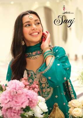 EBA LIFESTYLE SAAJ 2161 TO 2163 SERIES PURE CHINON EMBROIDERY DRESSES-00289