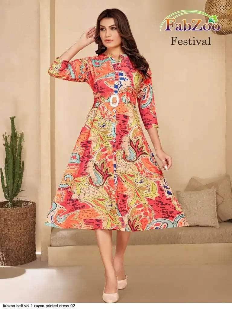 FABZOO FESTIVAL 01 TO 07 SERIES PURE RAYON LONG KURTIS-00014