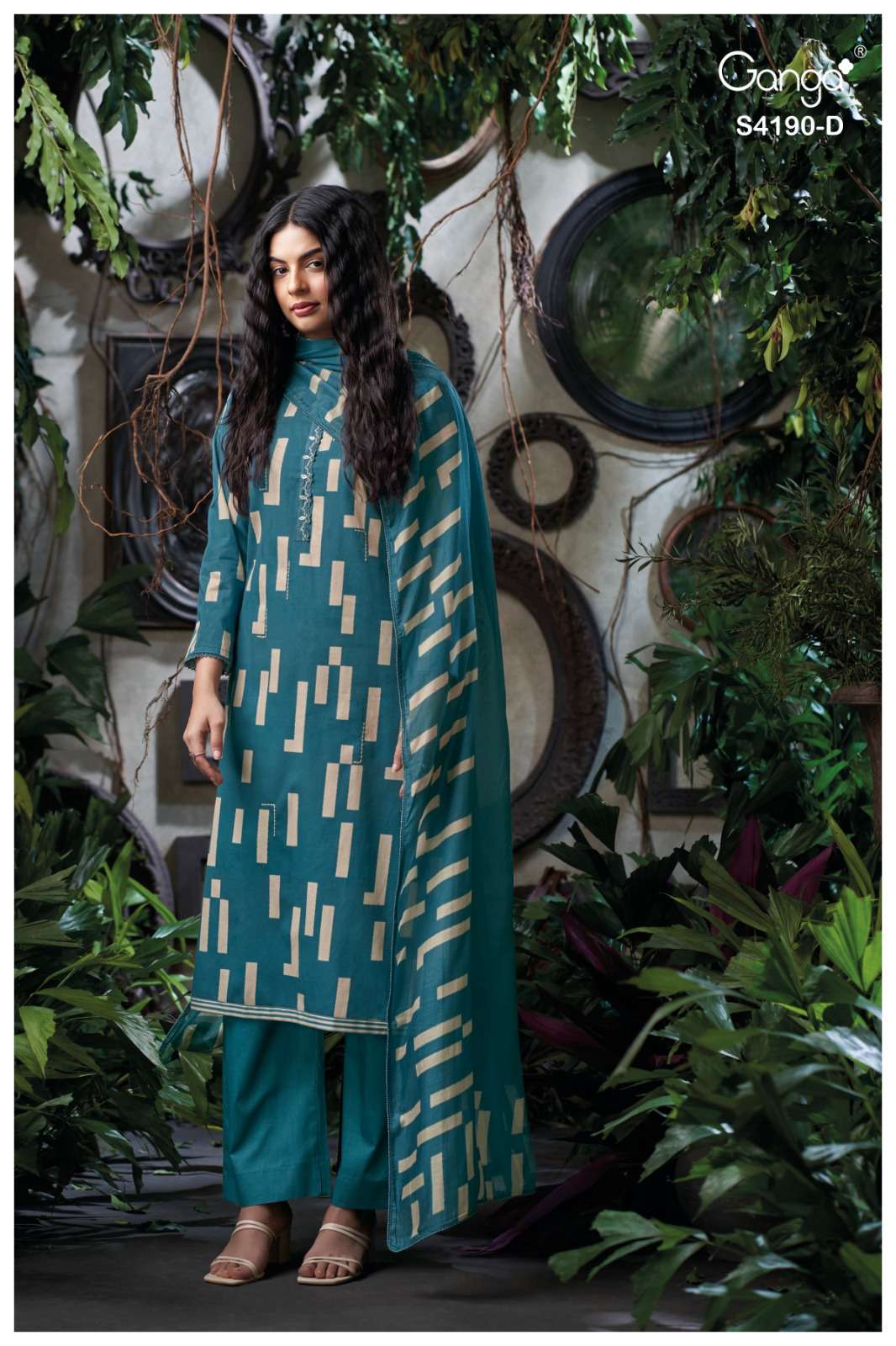 GANGA FASHION JORSA S4190-A TO S4190-D SERIES FANCY PRINTED EMBROIDERY PAKISTANI DRESSES-00252