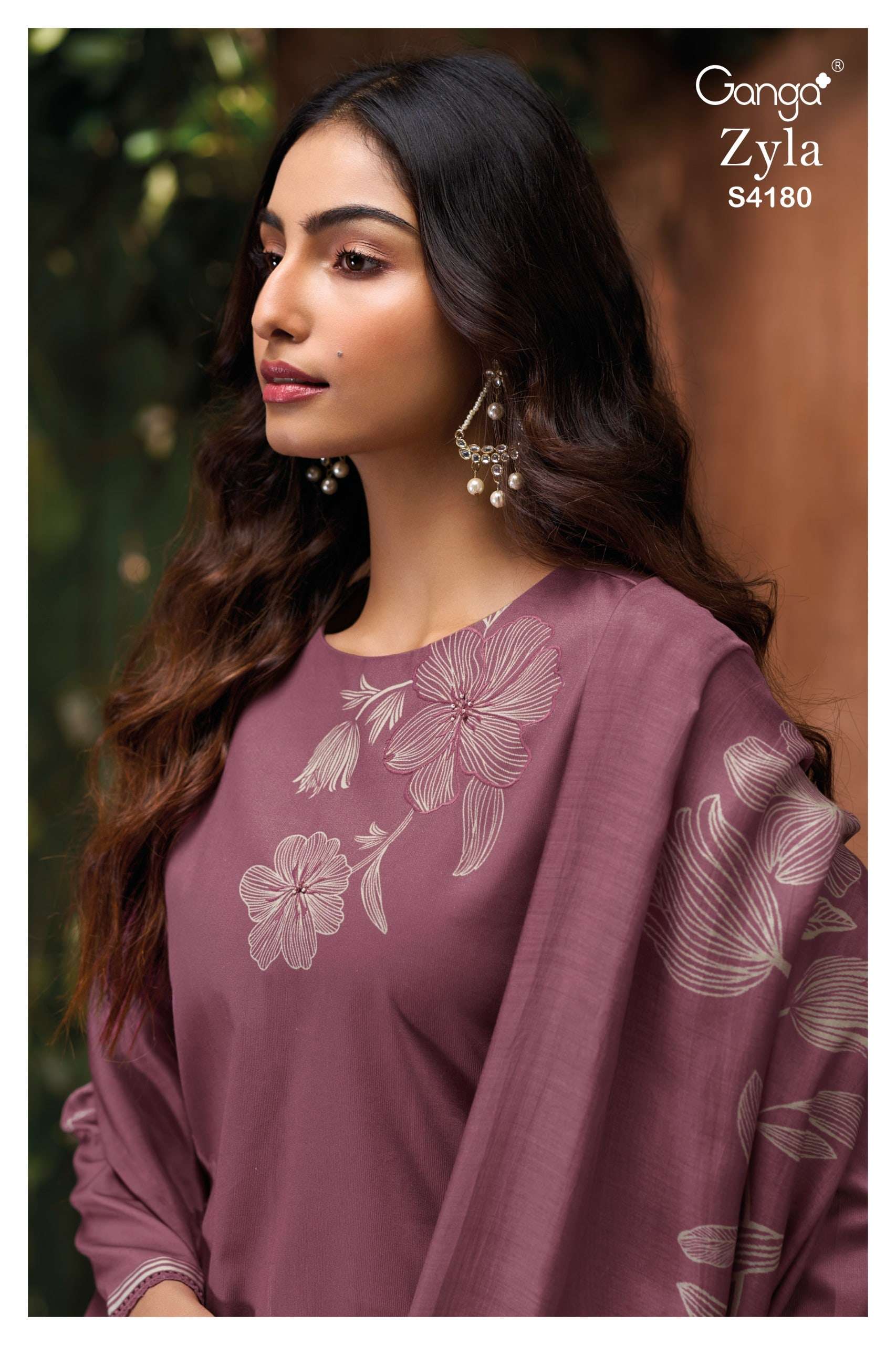 GANGA FASHION ZYLA S4180-A TO S4180-D SERIES FANCY PRINTED EMBROIDERY DRESSES-00252