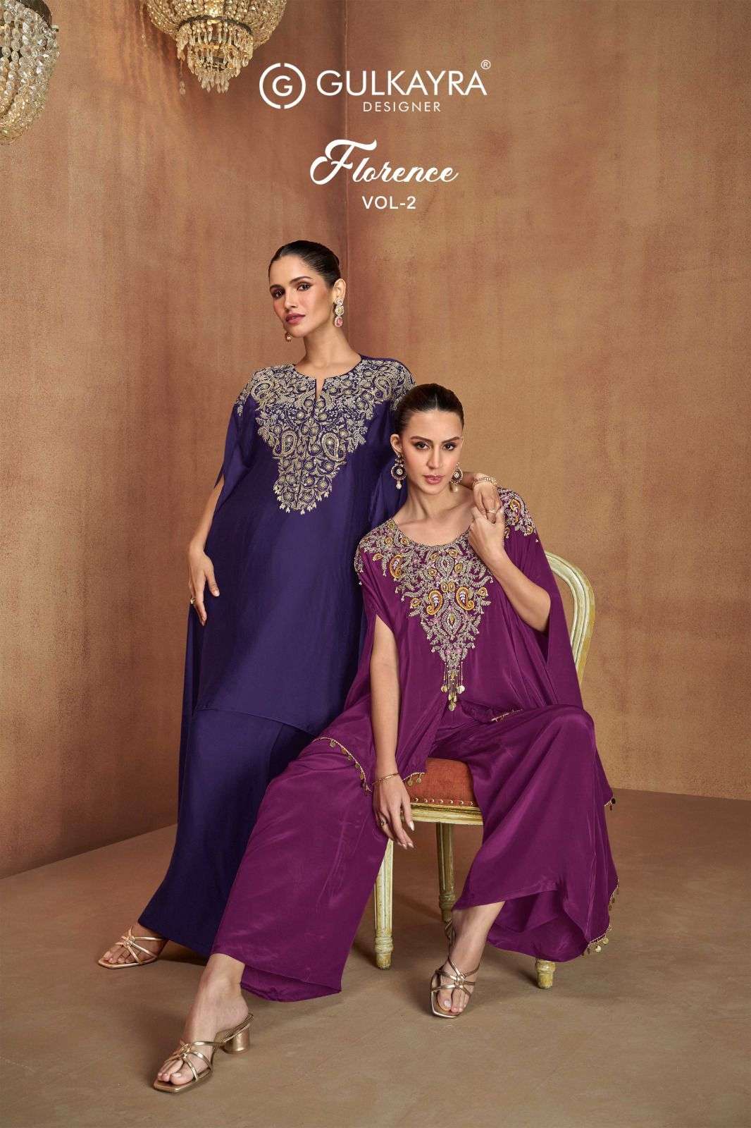 GULKAYRA FLORANCE VOL-02 7515 TO 7517 SERIES PURE SILK EMBROIDERY DRESSES-00150