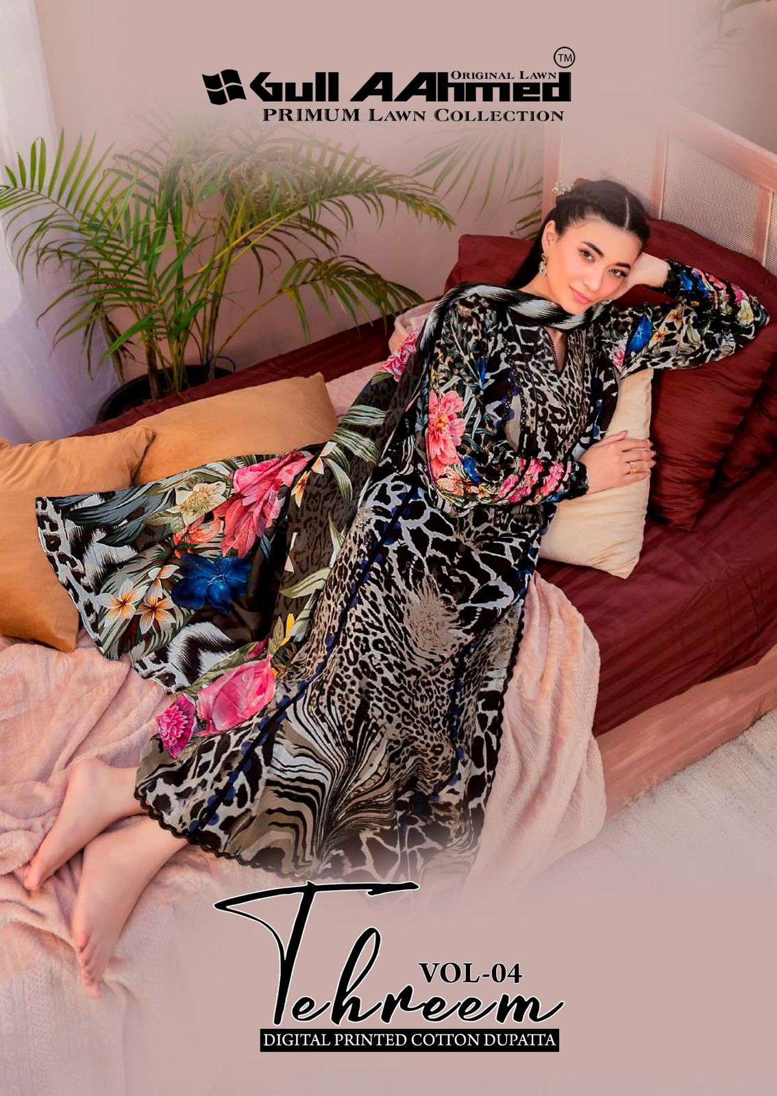 GULLAAHMED TEHREEM VOL-04 4001 TO 4006 SERIES PURE LAWN PRINTED PAKISTANI DRESSES-00062